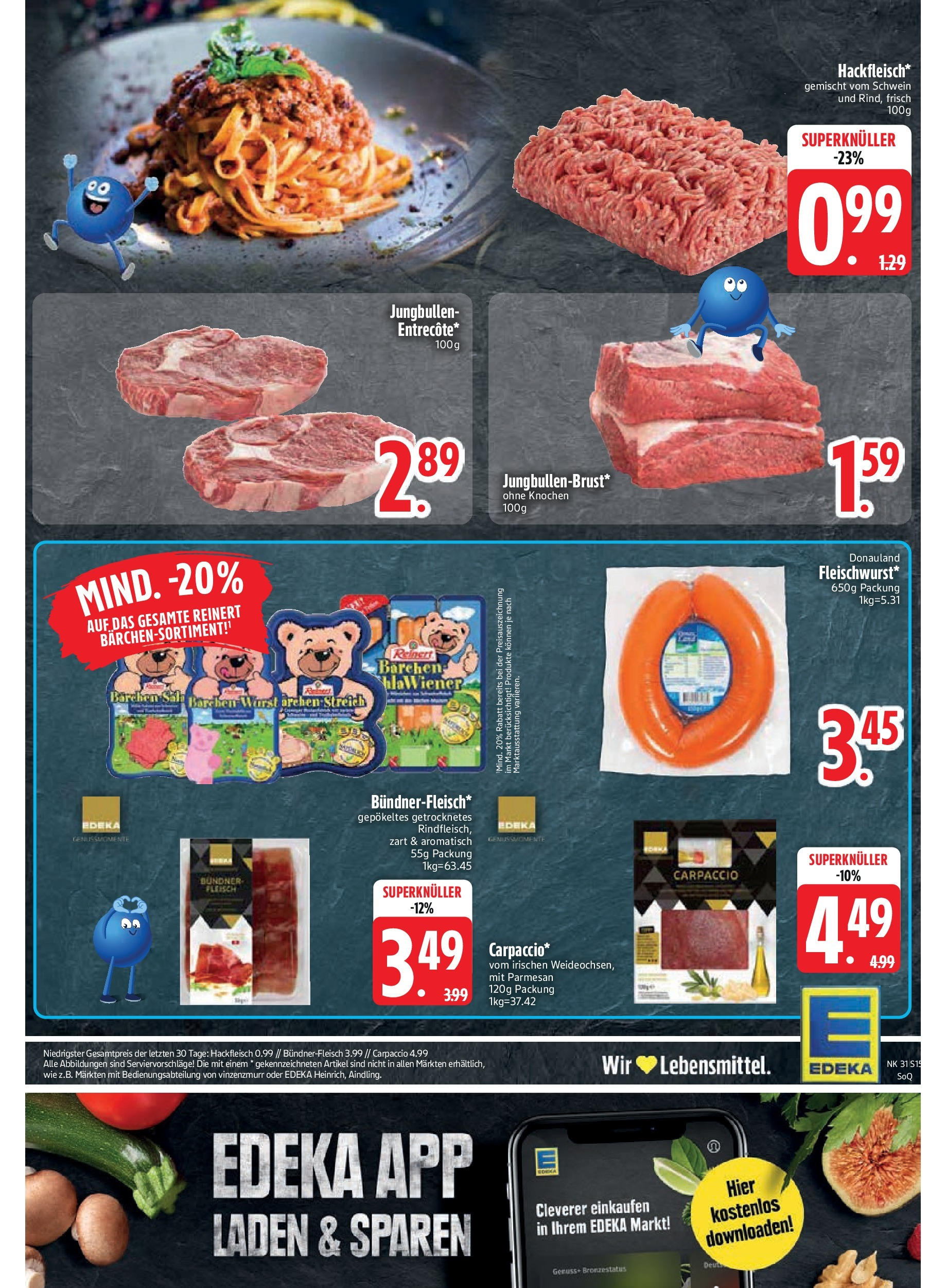 Edeka prospekt Trostberg (ab 27.07.2025) » Angebote Online | Seite: 17 | Produkte: Entrecote, Fleisch, Hackfleisch Edeka prospekt Trostberg (ab 27.07.2025) » Angebote Online | Seite: 17 | Produkte: Entrecote, Fleisch, Hackfleisch