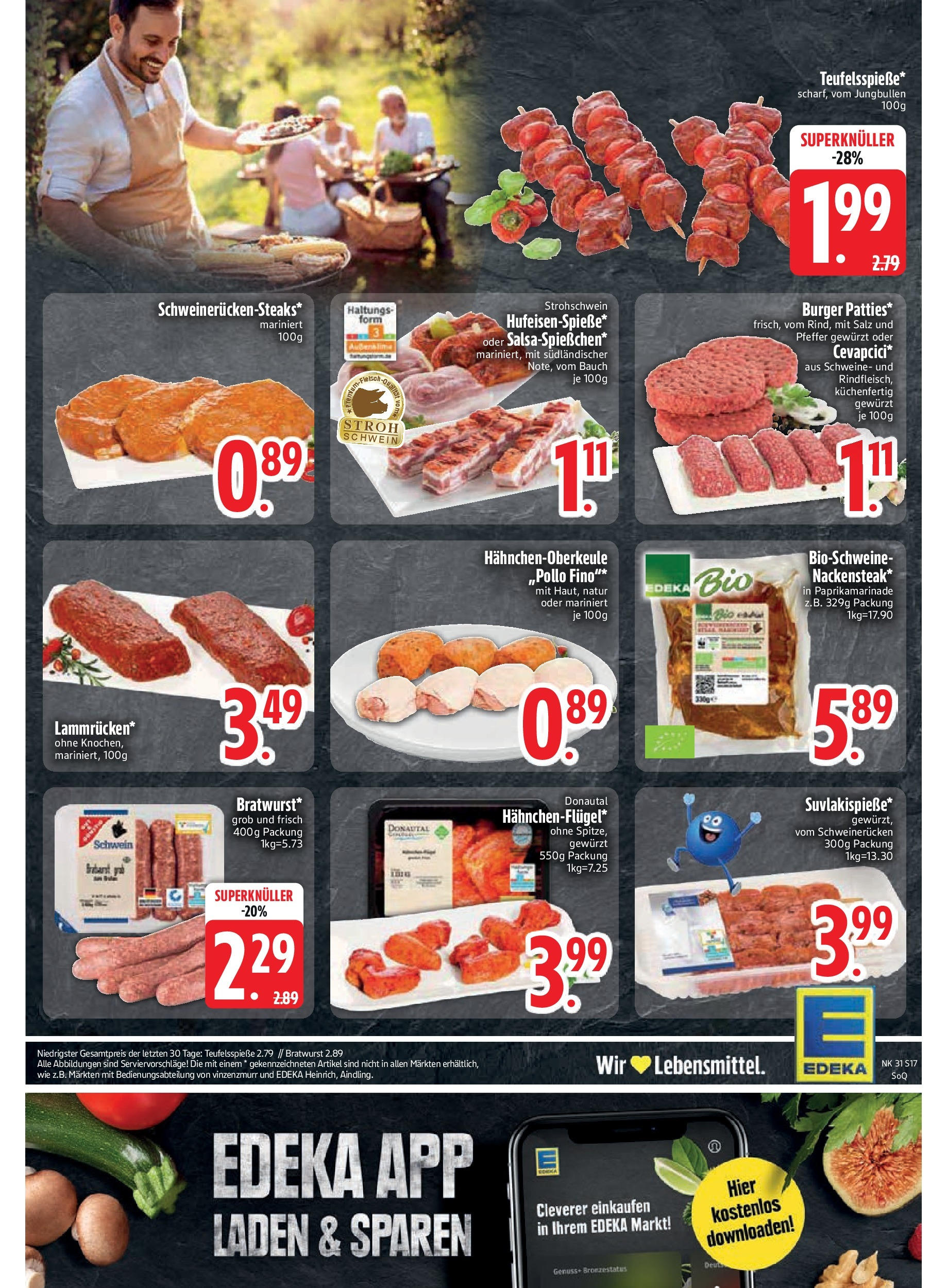 Edeka prospekt Trostberg (ab 27.07.2025) » Angebote Online | Seite: 19 | Produkte: Bratwurst, Pfeffer, Schweinerucken, Steak Edeka prospekt Trostberg (ab 27.07.2025) » Angebote Online | Seite: 19 | Produkte: Bratwurst, Pfeffer, Schweinerucken, Steak