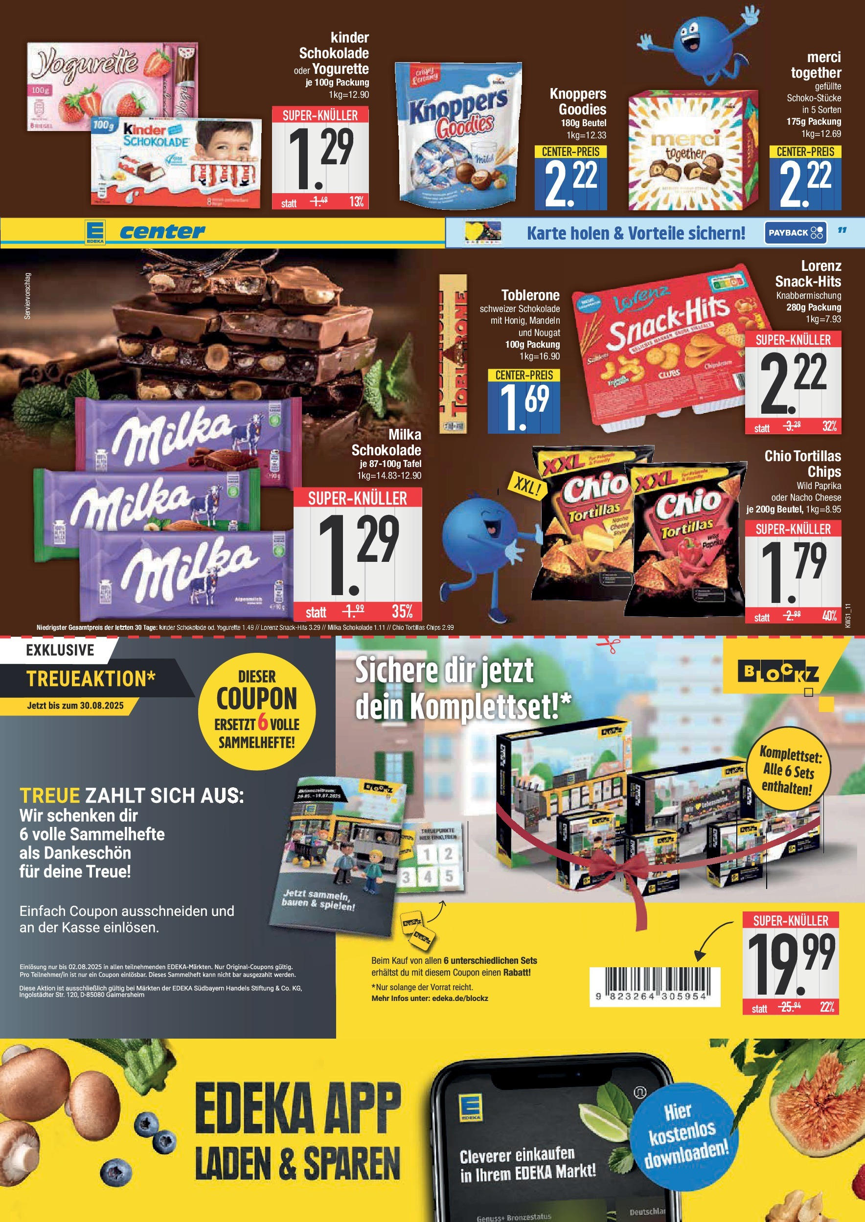 Edeka prospekt Krumbach (ab 27.07.2025) » Angebote Online | Seite: 11 | Produkte: Merci, Milka, Knoppers, Chio tortillas Edeka prospekt Krumbach (ab 27.07.2025) » Angebote Online | Seite: 11 | Produkte: Merci, Milka, Knoppers, Chio tortillas