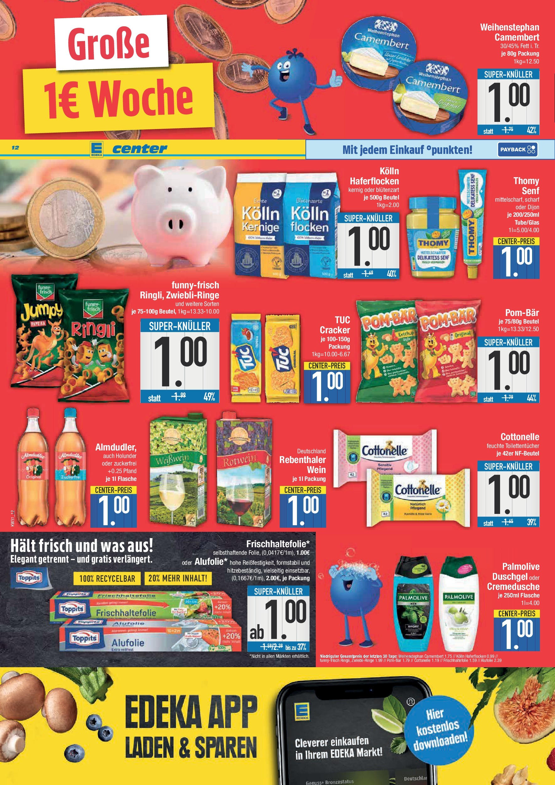 Edeka prospekt Krumbach (ab 27.07.2025) » Angebote Online | Seite: 12 | Produkte: POM-BÄR, Duschgel, Paprika, Wein Edeka prospekt Krumbach (ab 27.07.2025) » Angebote Online | Seite: 12 | Produkte: POM-BÄR, Duschgel, Paprika, Wein