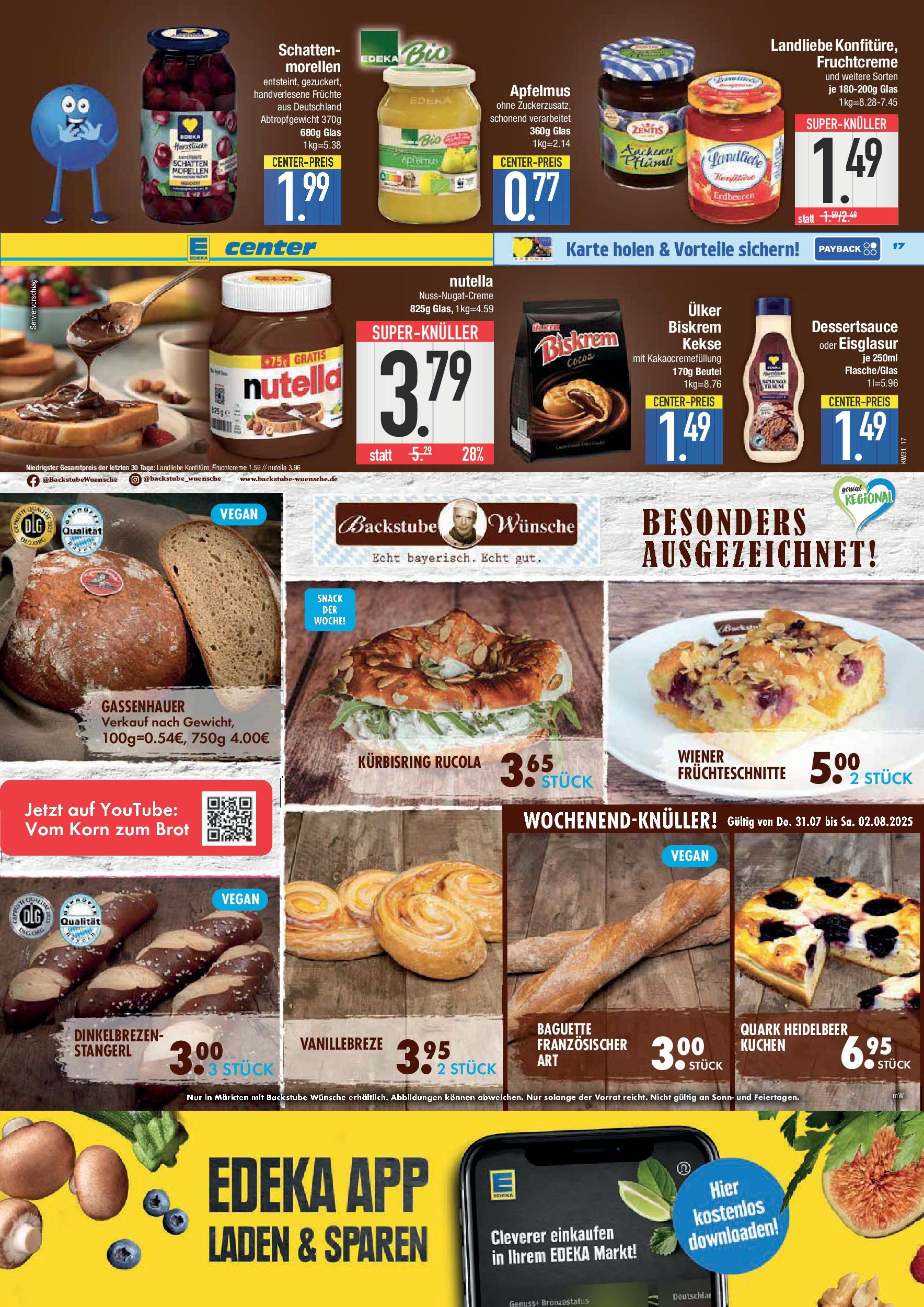 Edeka prospekt Krumbach (ab 27.07.2025) » Angebote Online | Seite: 17 | Produkte: Baguette, Kuchen, Erdbeeren, Kekse Edeka prospekt Krumbach (ab 27.07.2025) » Angebote Online | Seite: 17 | Produkte: Baguette, Kuchen, Erdbeeren, Kekse