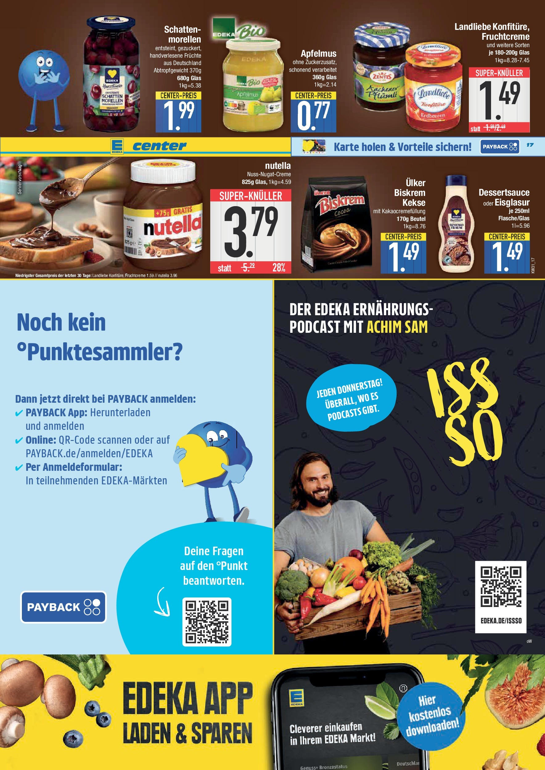 Edeka prospekt Ingolstadt	 (ab 27.07.2025) » Angebote Online | Seite: 17 | Produkte: Nutella, Erdbeeren, Kekse