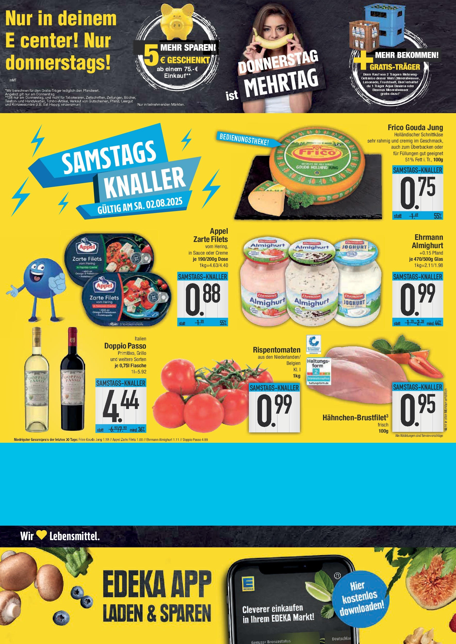 Edeka prospekt Krumbach (ab 27.07.2025) » Angebote Online | Seite: 28 | Produkte: Ehrmann almighurt, Mineralwasser, Creme, Doppio Passo Edeka prospekt Krumbach (ab 27.07.2025) » Angebote Online | Seite: 28 | Produkte: Ehrmann almighurt, Mineralwasser, Creme, Doppio Passo