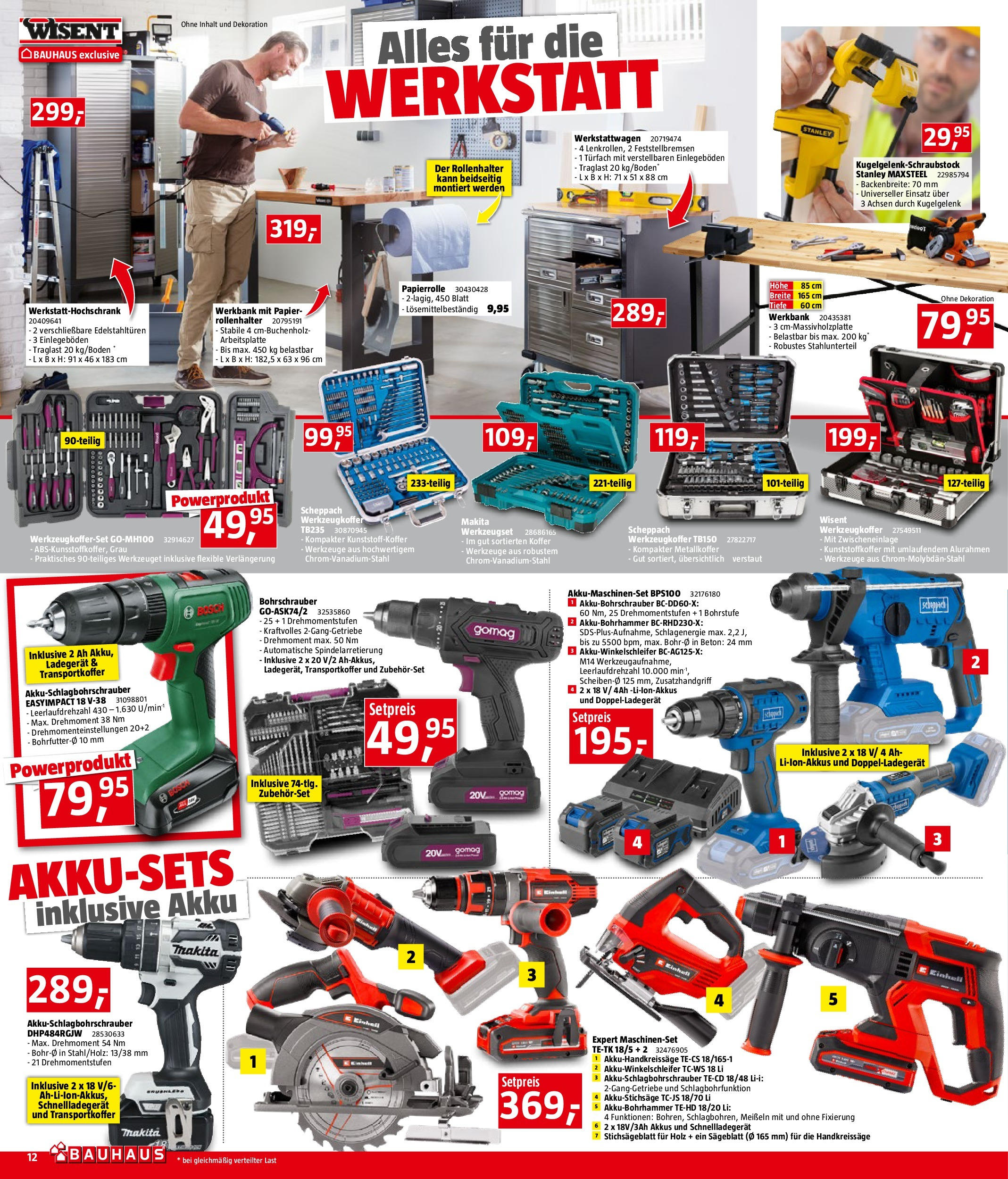 Bauhaus Prospekt aktuell von 05.08.2025 - Aktuelle Angebote | Seite: 12 | Produkte: Koffer