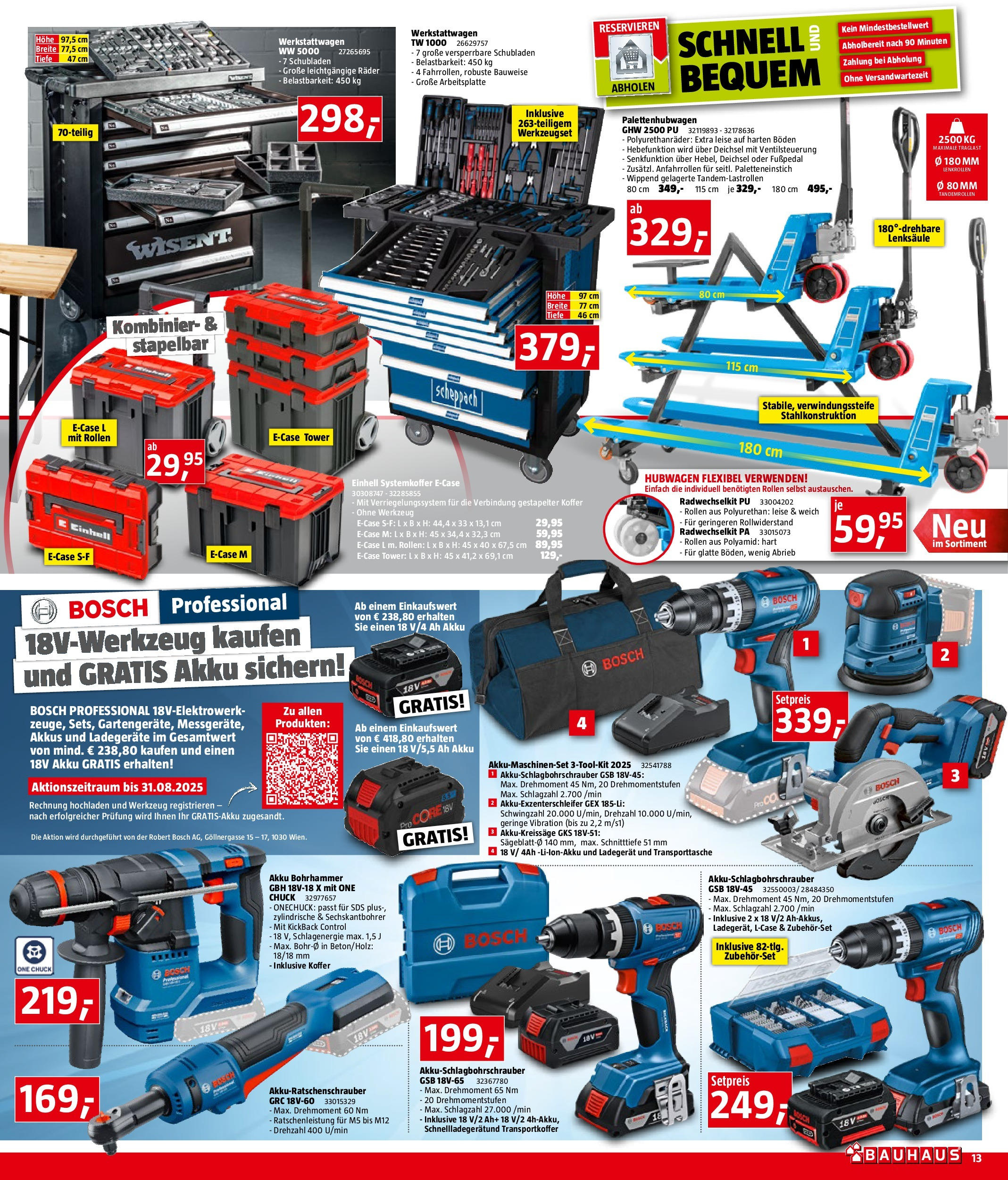 Bauhaus Prospekt aktuell von 05.08.2025 - Aktuelle Angebote | Seite: 13 | Produkte: Koffer