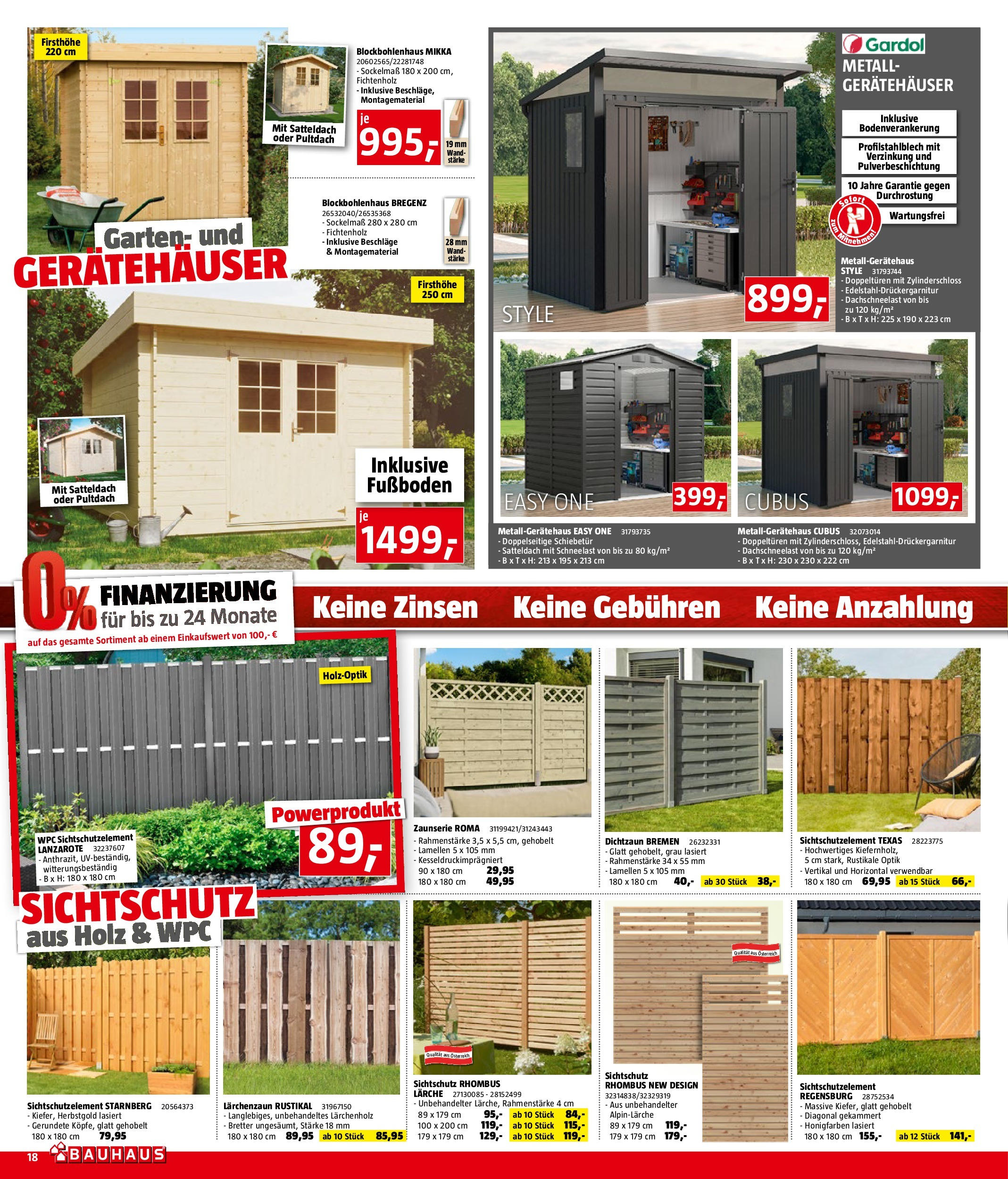Bauhaus Prospekt aktuell von 05.08.2025 - Aktuelle Angebote | Seite: 18