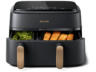 Philips NA352/00 Heißluftfritteuse mit zwei Körben 9 l, 2750 Watt, Schwarz