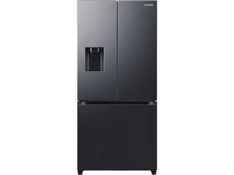 Samsung RF50C530EB1/EF slim French Door, Kühl- und Gefrierkombination (495 l, E, 1776 mm hoch, No Frost (verminderte Eisbildung), Premium Black Steel)