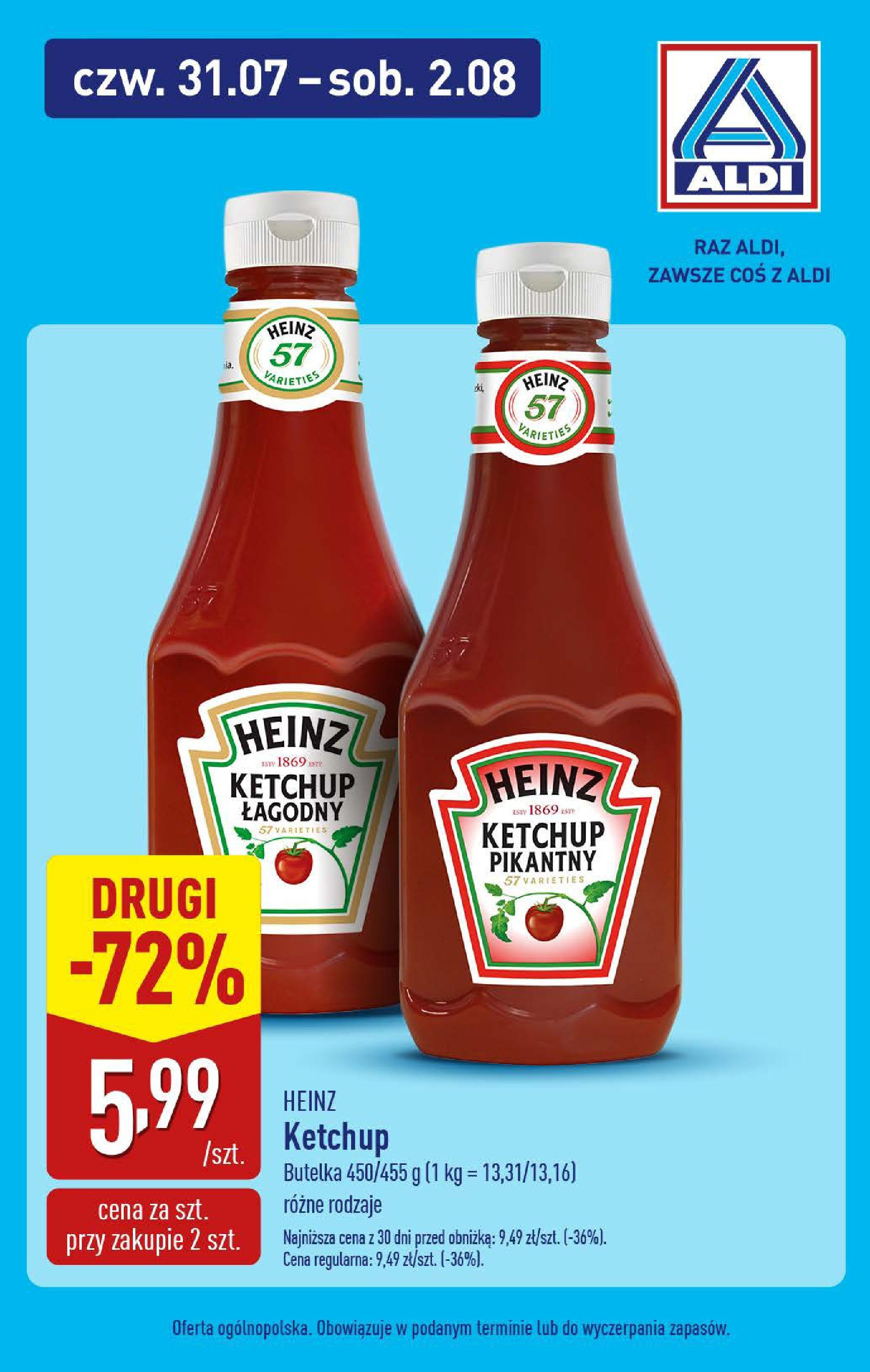 Aldi Gazetka - Od czwartku od 31.07.2025 | Nowa PDF gazetka | Strona: 6 | Produkty: Ketchup Aldi Gazetka - Od czwartku od 31.07.2025 - Ulotka PDF, promocje | Strona: 6 | Produkty: Ketchup
