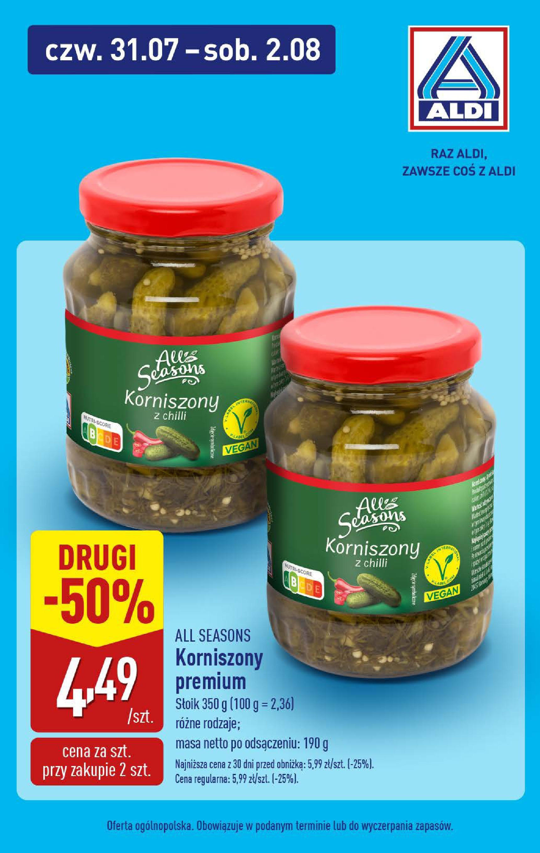 Aldi Gazetka - Od czwartku od 31.07.2025 | Nowa PDF gazetka | Strona: 7 Aldi Gazetka - Od czwartku od 31.07.2025 - Ulotka PDF, promocje | Strona: 7