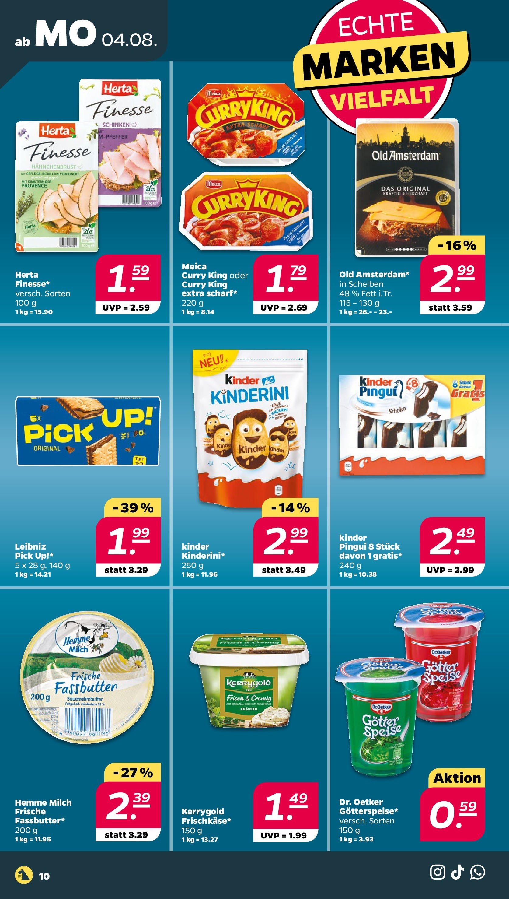 Netto Prospekt Berlin ab 03.08.2025 → Angebote nächste Woche | Seite: 10 | Produkte: Milch, Meica, Schinken, Hahnchenbrust Netto Prospekt Berlin ab 03.08.2025 → Angebote nächste Woche | Seite: 10 | Produkte: Milch, Meica, Schinken, Hahnchenbrust