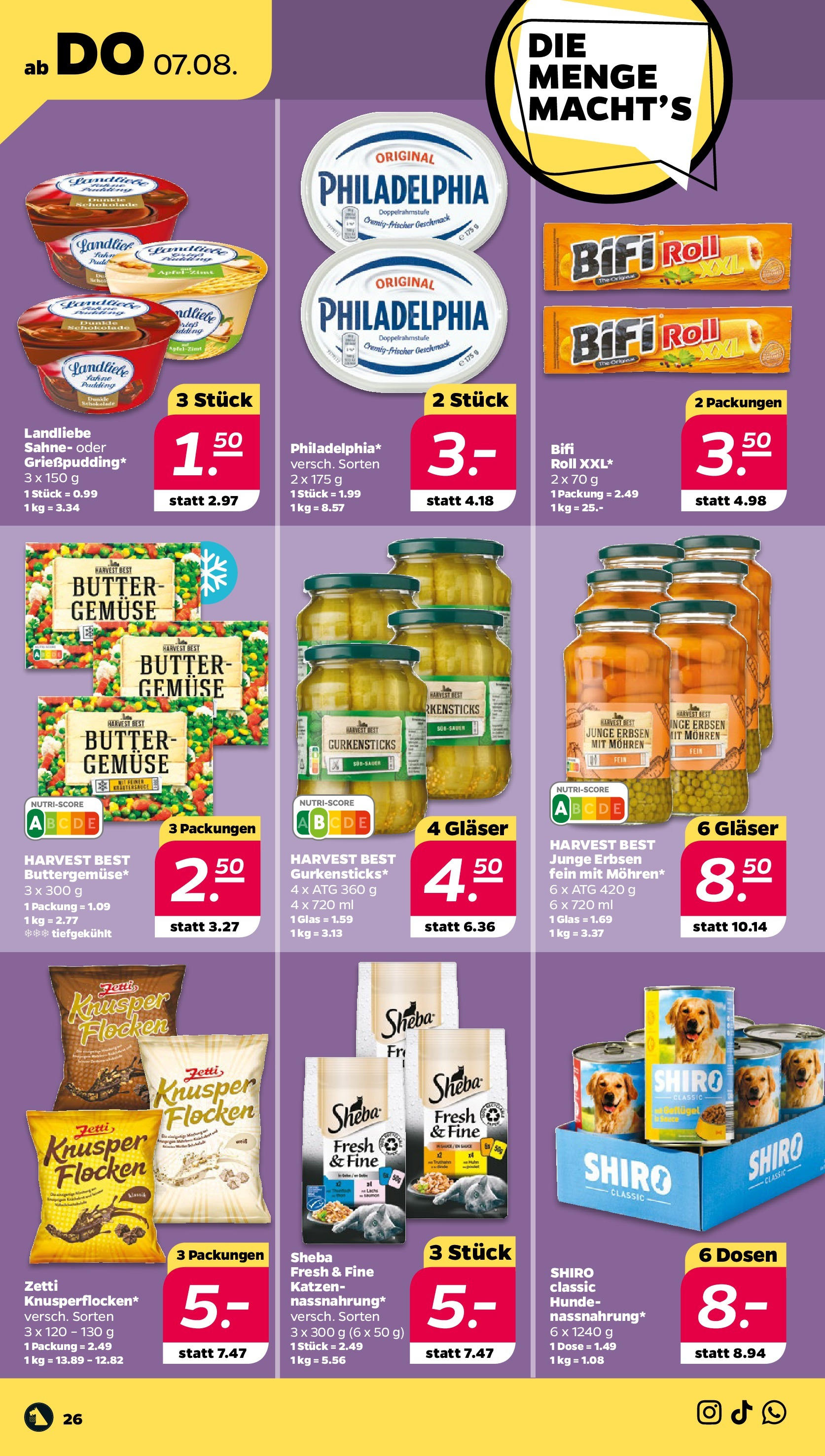 Netto Prospekt Berlin ab 03.08.2025 → Angebote nächste Woche | Seite: 28 | Produkte: Sheba, Philadelphia, Dunkle schokolade, Flocken Netto Prospekt Berlin ab 03.08.2025 → Angebote nächste Woche | Seite: 28 | Produkte: Sheba, Philadelphia, Dunkle schokolade, Flocken