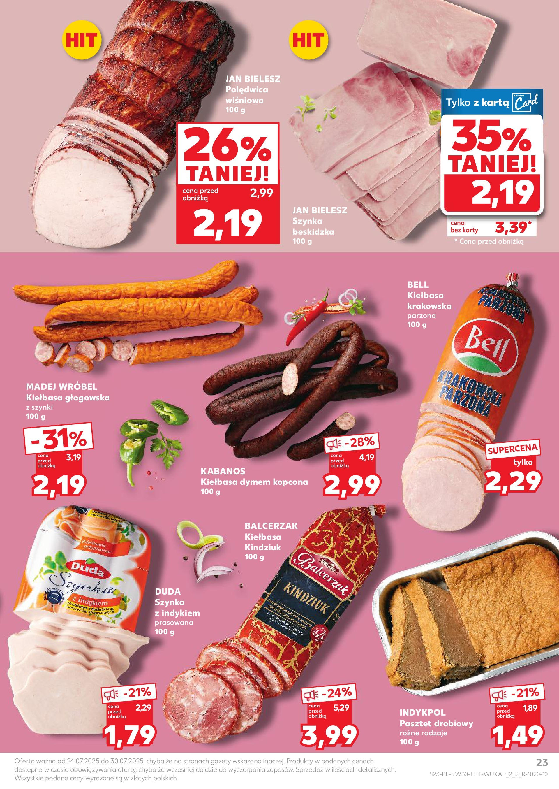 Kaufland gazetka (24.07.2025) - od jutra | Strona: 23 | Produkty: Karta, Sery, Ser, Salami Kaufland gazetka od 24.07.2025 - od jutra PDF | Strona: 23 | Produkty: Karta, Sery, Ser, Salami
