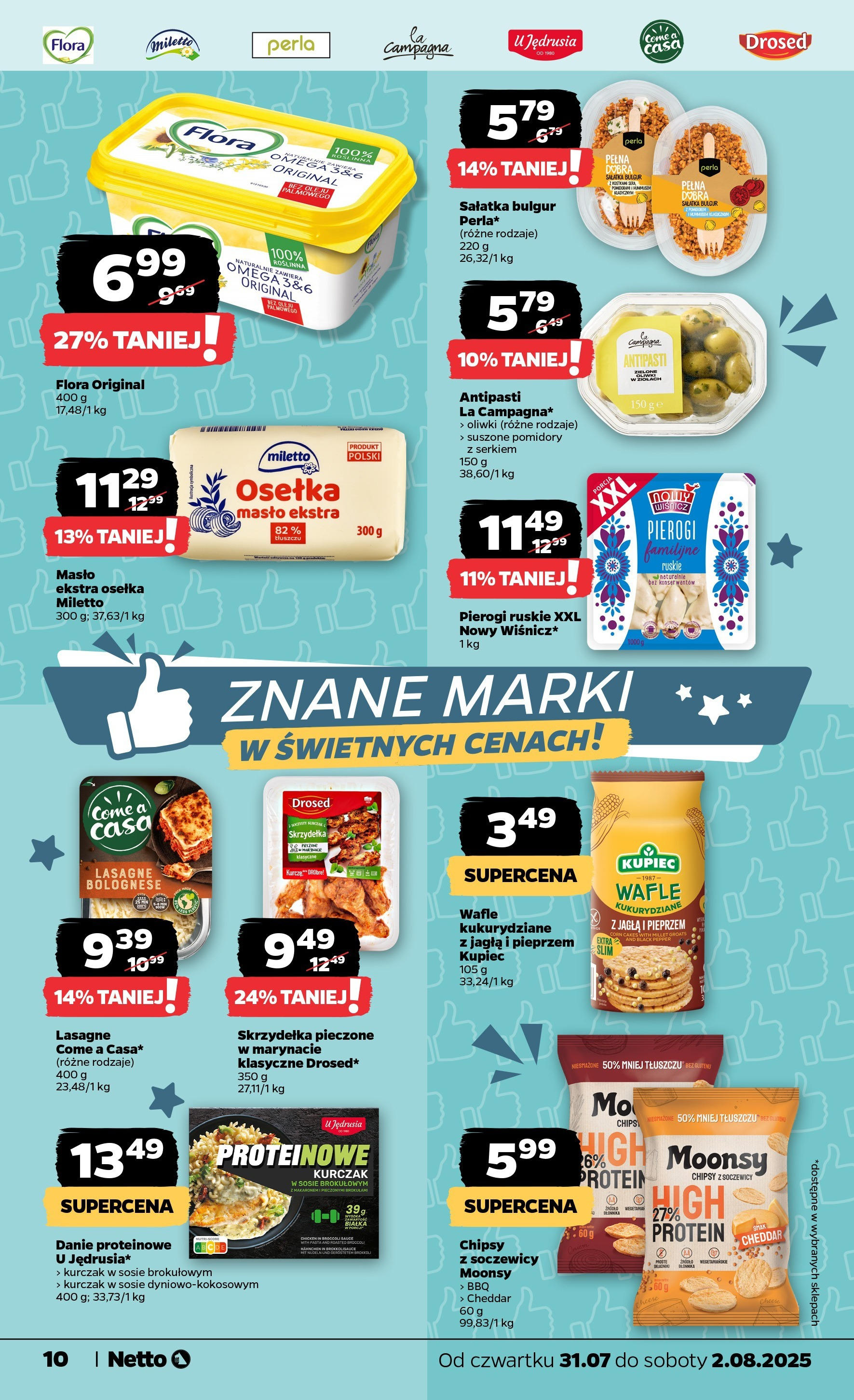 Netto gazetka - Spożywcza od 31.07.2025 | Promocje | Strona: 10 | Produkty: Osełka, Wafle, Pierogi, Sałatka Netto gazetka - Spożywcza od 31.07.2025 - Aktualne promocje | Strona: 10 | Produkty: Osełka, Wafle, Pierogi, Sałatka