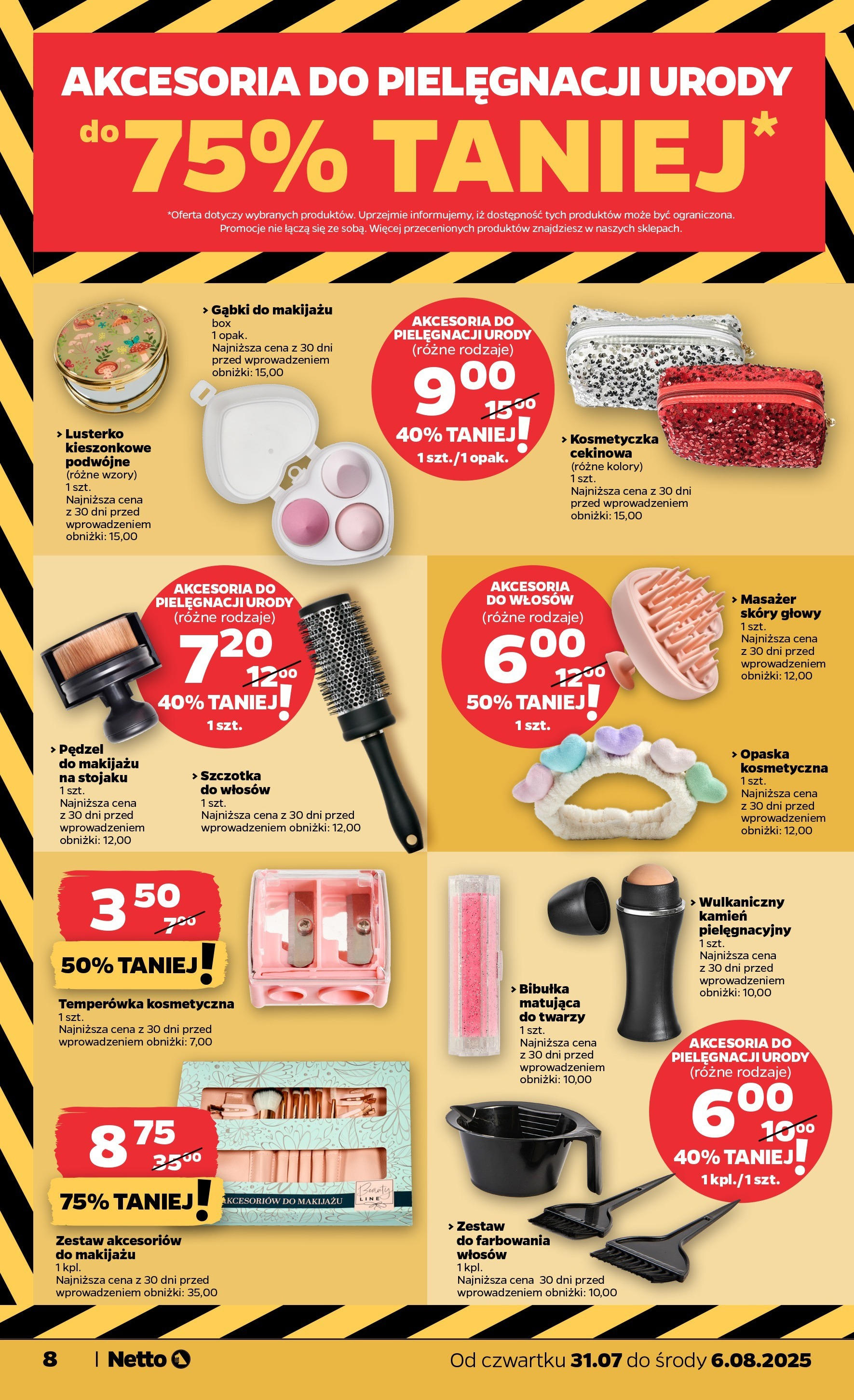 Netto gazetka - Spożywcza od 31.07.2025 | Promocje | Strona: 27 | Produkty: Pędzel, Temperówka, Szczotka Netto gazetka - Spożywcza od 31.07.2025 - Aktualne promocje | Strona: 27 | Produkty: Pędzel, Temperówka, Szczotka