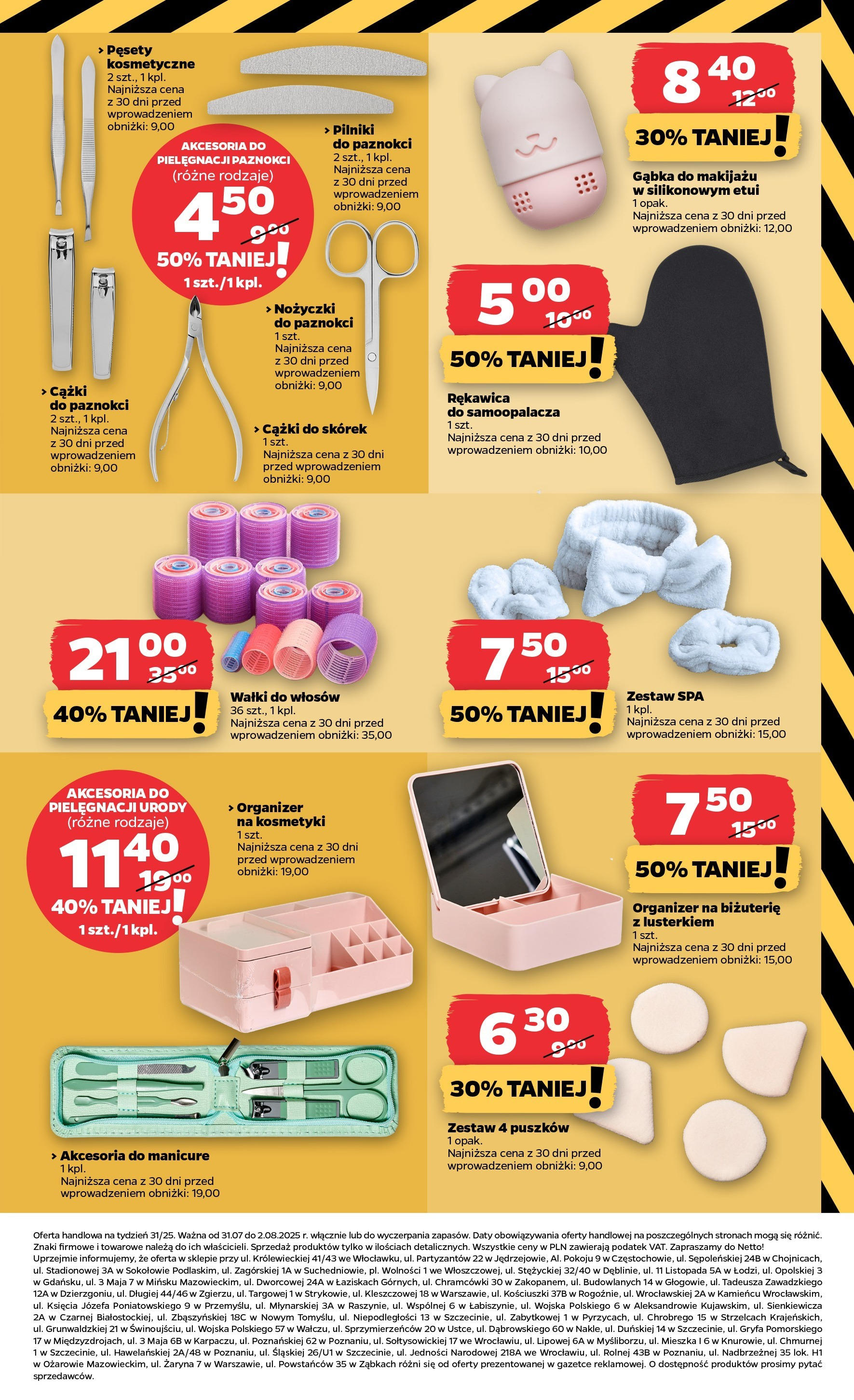 Netto gazetka - Spożywcza od 31.07.2025 | Promocje | Strona: 28 | Produkty: Gąbka do makijażu, Kosmetyki, Gąbka Netto gazetka - Spożywcza od 31.07.2025 - Aktualne promocje | Strona: 28 | Produkty: Gąbka do makijażu, Kosmetyki, Gąbka
