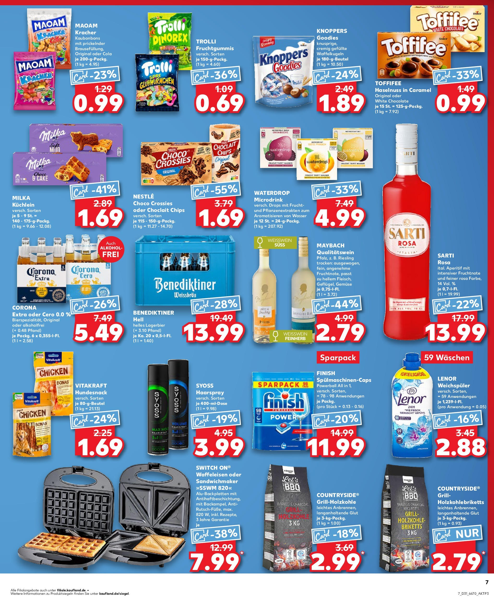 Prospekt Kaufland ab 31.07.2025 » Angebote und Werbung Online | Seite: 7 | Produkte: Milka, Wasser, Gemüse, Waffeleisen Prospekt Kaufland ab 31.07.2025 » Angebote Online zum Blättern | Seite: 7 | Produkte: Milka, Wasser, Gemüse, Waffeleisen