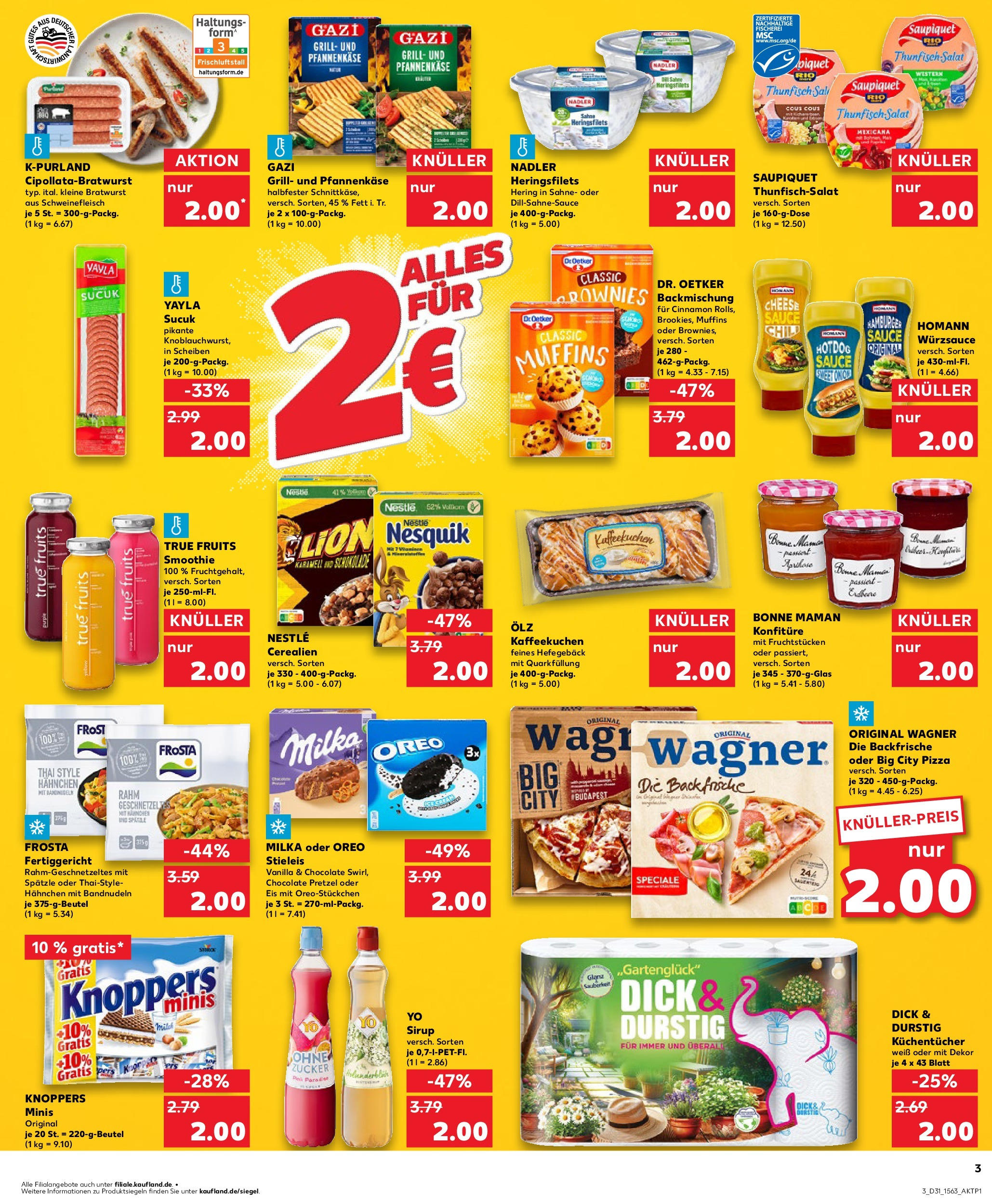 Prospekt Kaufland ab 31.07.2025 » Angebote und Werbung Online | Seite: 3 | Produkte: Zucker, Kuchen, Sahne, Salat Prospekt Kaufland ab 31.07.2025 » Angebote Online zum Blättern | Seite: 3 | Produkte: Zucker, Kuchen, Sahne, Salat