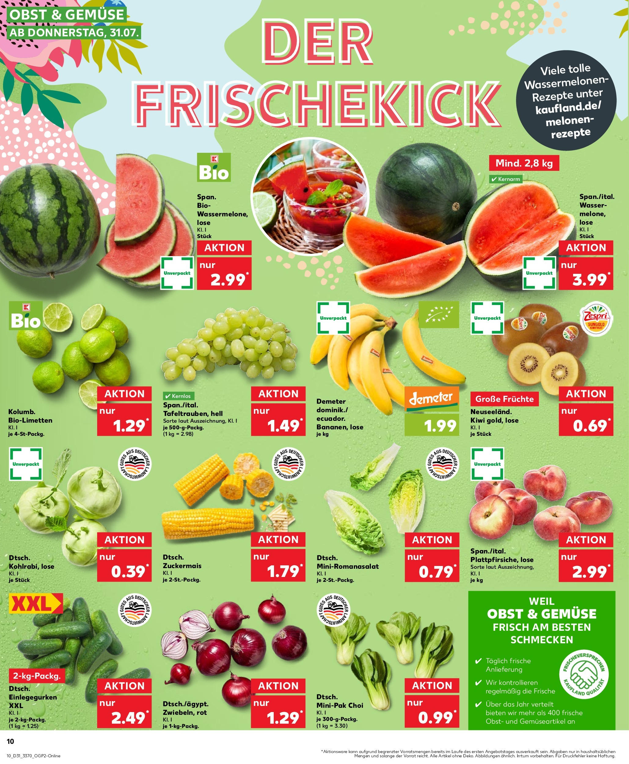 Prospekt Kaufland ab 30.07.2025 » Angebote und Werbung Online | Seite: 10 | Produkte: Kohlrabi, Wasser, Gemüse, Kiwi Prospekt Kaufland ab 30.07.2025 » Angebote Online zum Blättern | Seite: 10 | Produkte: Kohlrabi, Wasser, Gemüse, Kiwi