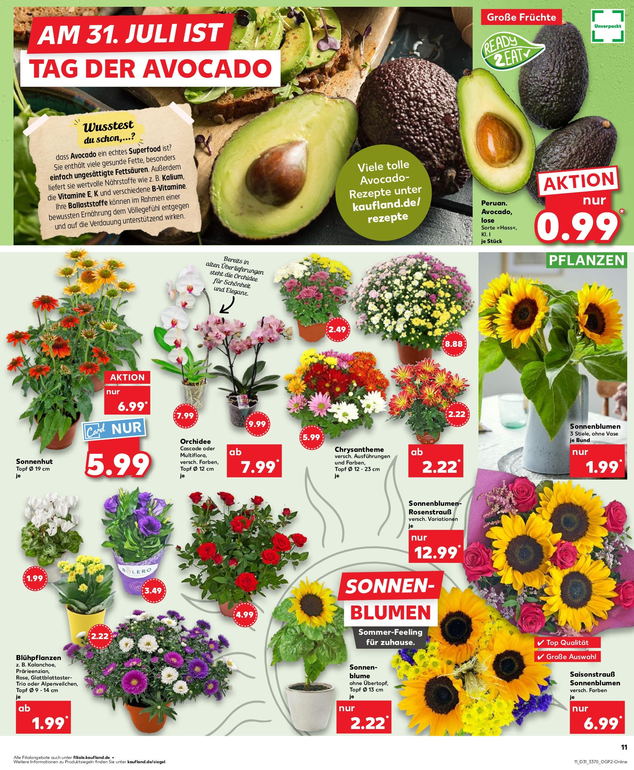 Prospekt Kaufland ab 30.07.2025 » Angebote und Werbung Online | Seite: 11 | Produkte: Top, Blumen, Vase, Avocado Prospekt Kaufland ab 30.07.2025 » Angebote Online zum Blättern | Seite: 11 | Produkte: Top, Blumen, Vase, Avocado