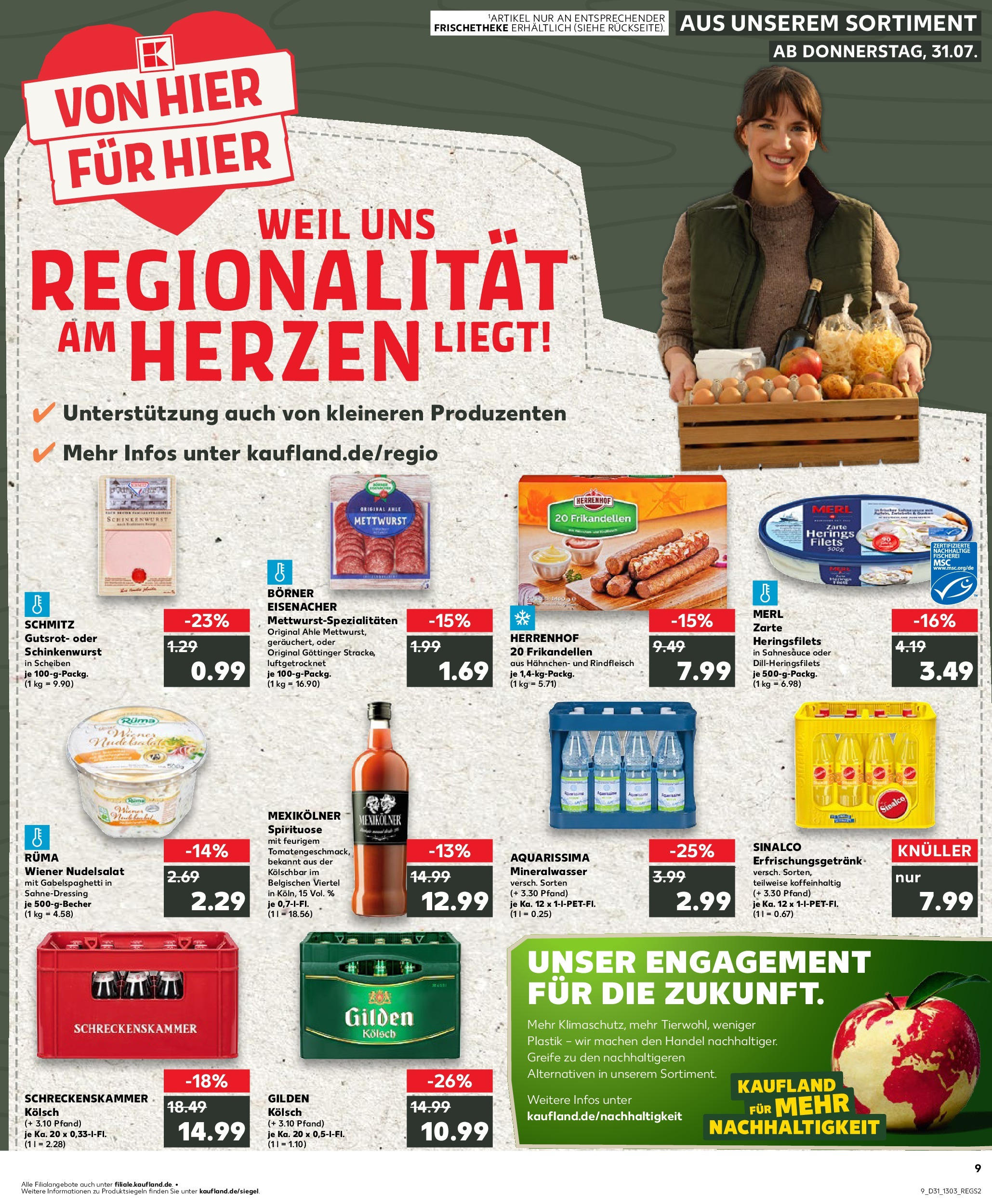 Prospekt Kaufland ab 31.07.2025 » Angebote und Werbung Online | Seite: 9 | Produkte: Sinalco, Hahnchen, Mineralwasser, Rindfleisch Prospekt Kaufland ab 31.07.2025 » Angebote Online zum Blättern | Seite: 9 | Produkte: Sinalco, Hahnchen, Mineralwasser, Rindfleisch