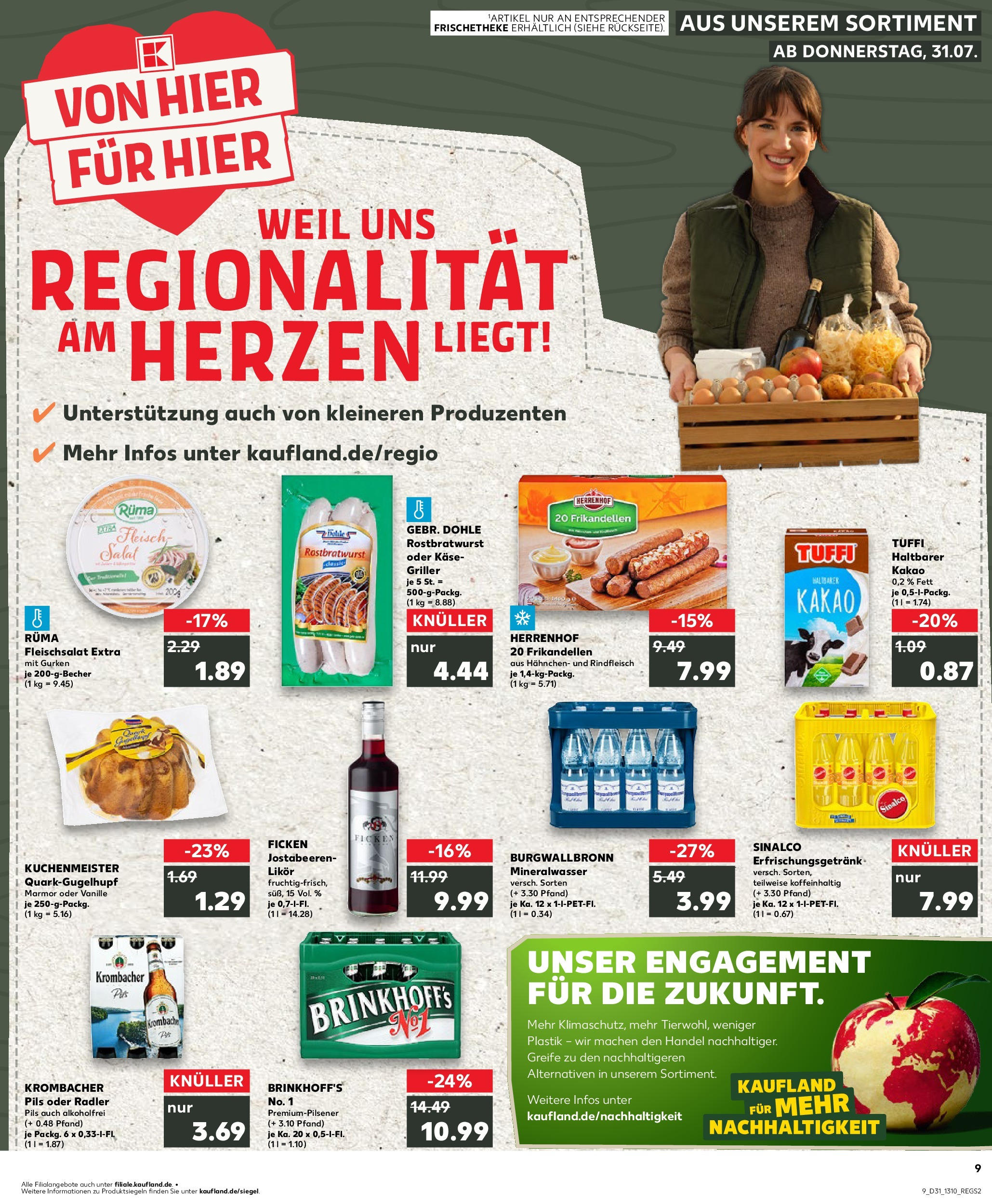 Prospekt Kaufland ab 31.07.2025 » Angebote und Werbung Online | Seite: 9 | Produkte: Radler, Krombacher, Griller, Salat Prospekt Kaufland ab 31.07.2025 » Angebote Online zum Blättern | Seite: 9 | Produkte: Radler, Krombacher, Griller, Salat