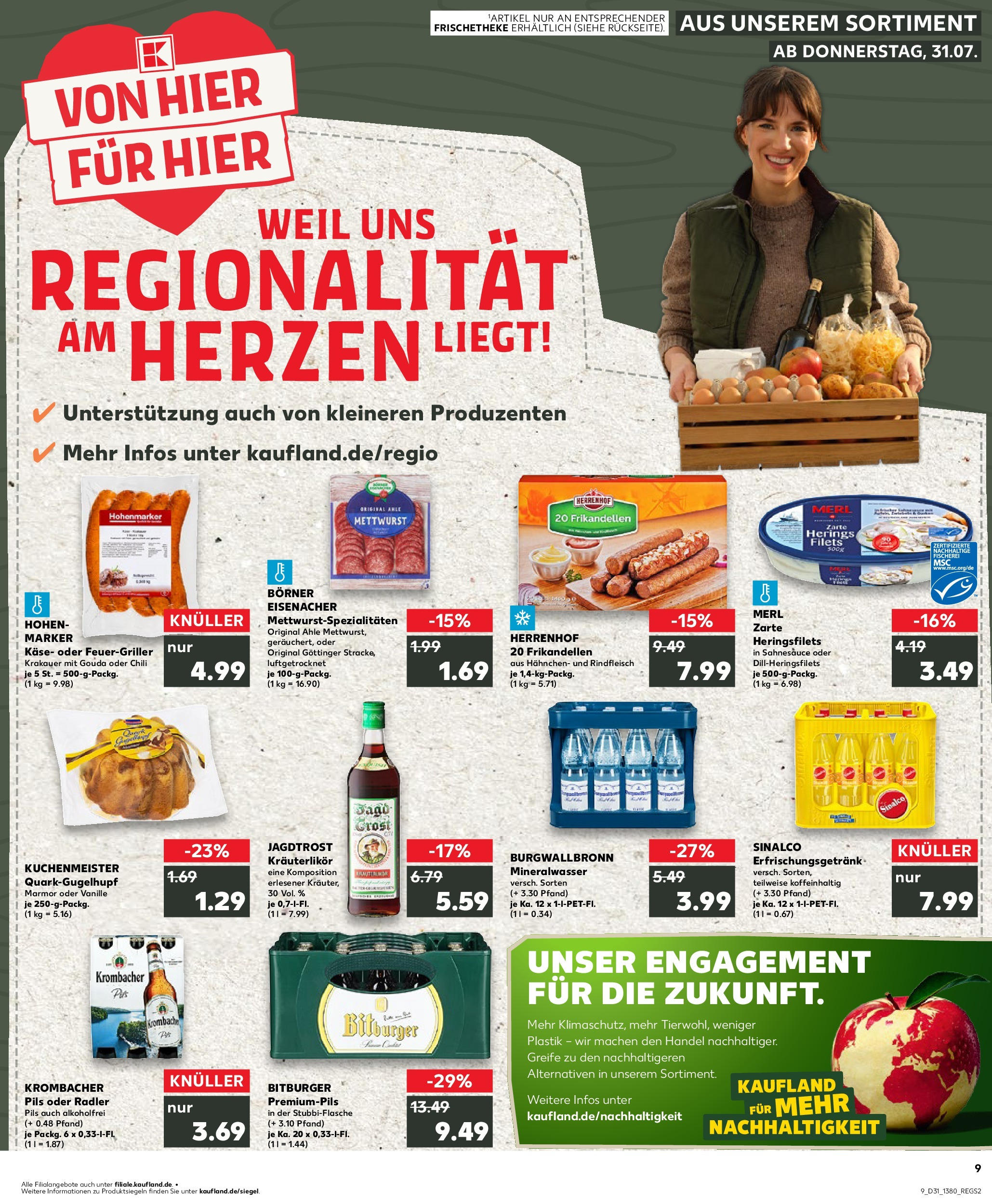 Prospekt Kaufland ab 31.07.2025 » Angebote und Werbung Online | Seite: 9 | Produkte: Bitburger, Gouda, Pils, Krombacher Prospekt Kaufland ab 31.07.2025 » Angebote Online zum Blättern | Seite: 9 | Produkte: Bitburger, Gouda, Pils, Krombacher