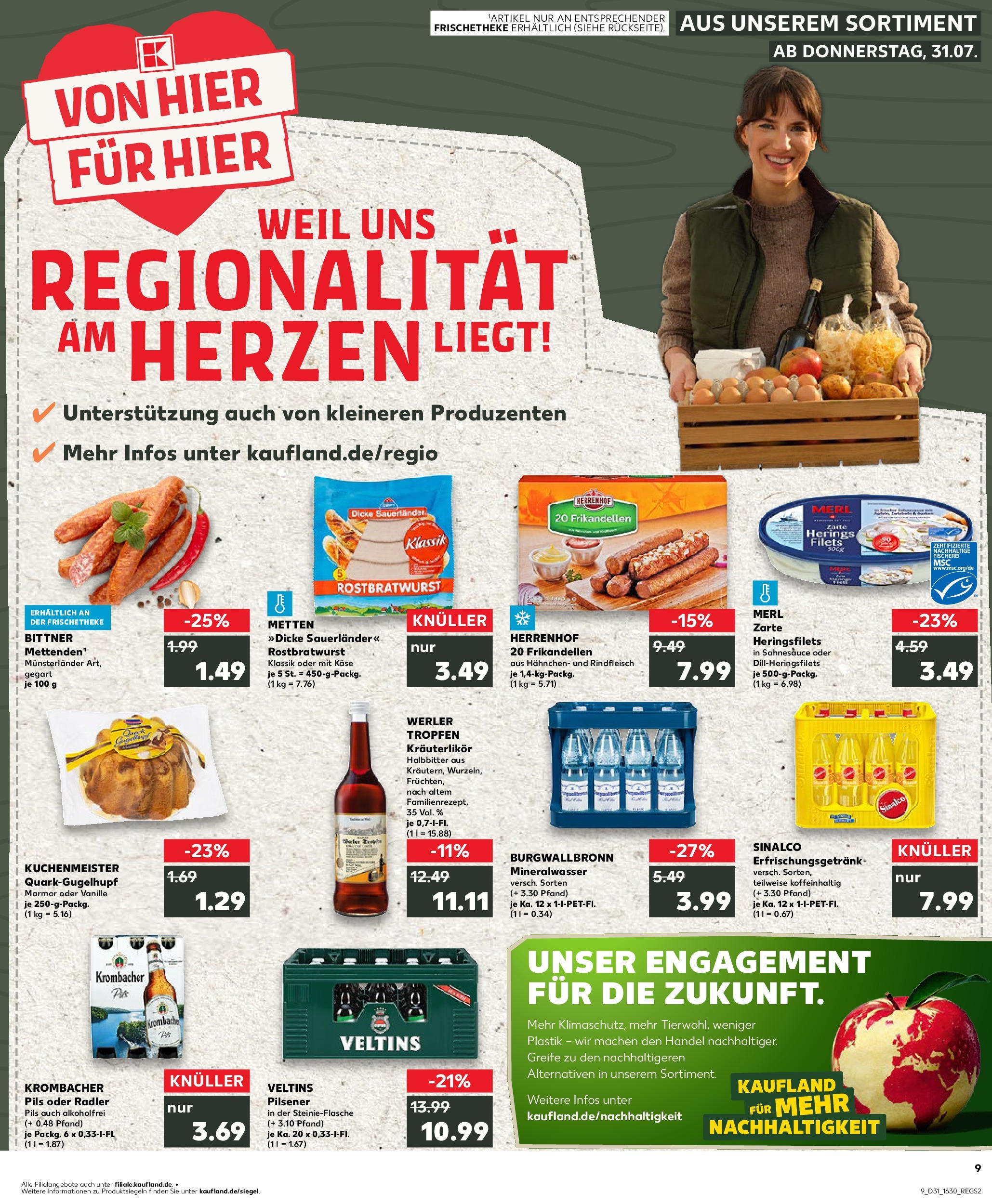 Prospekt Kaufland ab 31.07.2025 » Angebote und Werbung Online | Seite: 9 | Produkte: Sinalco, Hahnchen, Pils, Radler Prospekt Kaufland ab 31.07.2025 » Angebote Online zum Blättern | Seite: 9 | Produkte: Sinalco, Hahnchen, Pils, Radler