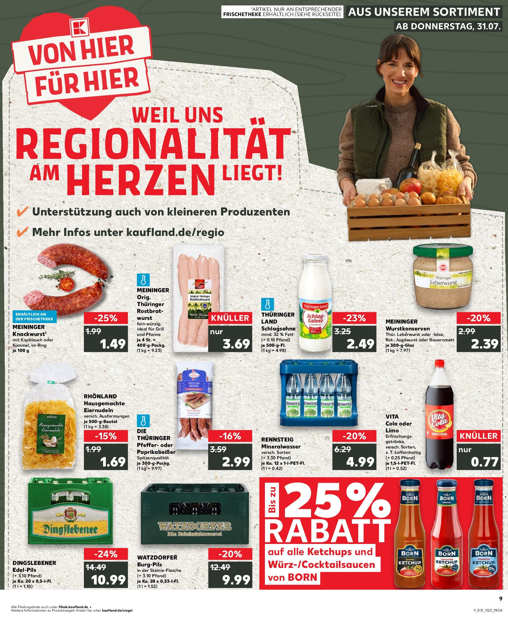 Prospekt Kaufland ab 31.07.2025 » Angebote und Werbung Online | Seite: 9 | Produkte: Grill, Schlagsahne, Mineralwasser, Sahne Prospekt Kaufland ab 31.07.2025 » Angebote Online zum Blättern | Seite: 9 | Produkte: Grill, Schlagsahne, Mineralwasser, Sahne