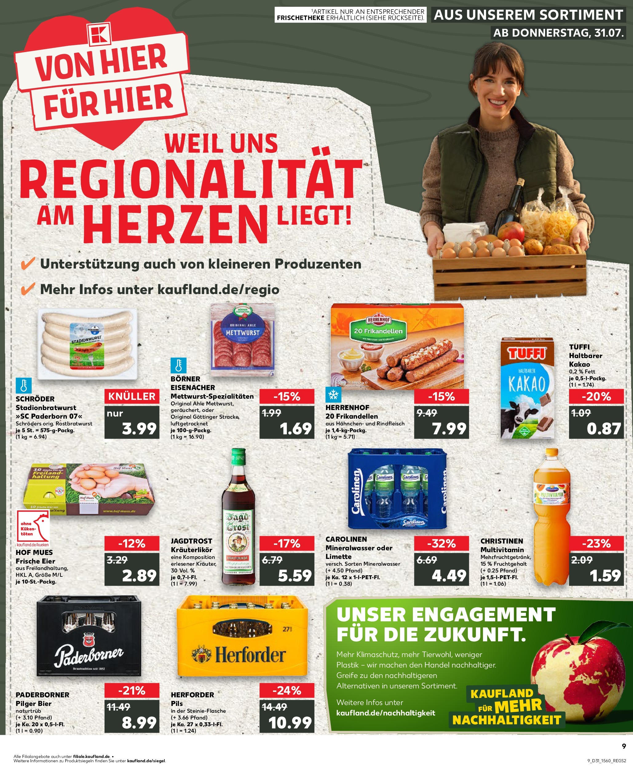 Prospekt Kaufland ab 31.07.2025 » Angebote und Werbung Online | Seite: 9 | Produkte: Eier, Pils, Limette, Rindfleisch Prospekt Kaufland ab 31.07.2025 » Angebote Online zum Blättern | Seite: 9 | Produkte: Eier, Pils, Limette, Rindfleisch