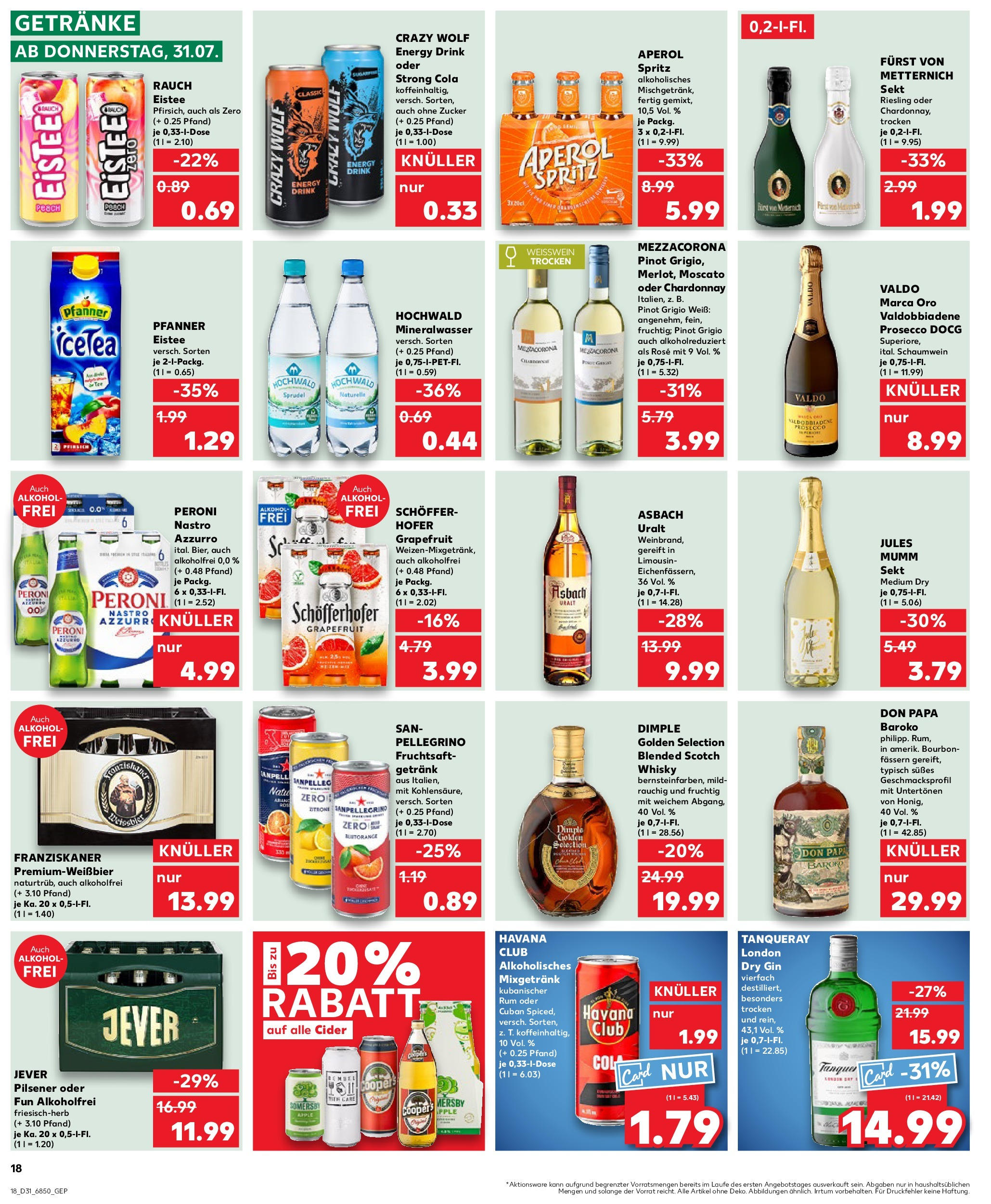Prospekt Kaufland ab 31.07.2025 » Angebote und Werbung Online | Seite: 18 | Produkte: Energy, Weißwein, Jules mumm, Zitrone Prospekt Kaufland ab 31.07.2025 » Angebote Online zum Blättern | Seite: 18 | Produkte: Energy, Weißwein, Jules mumm, Zitrone