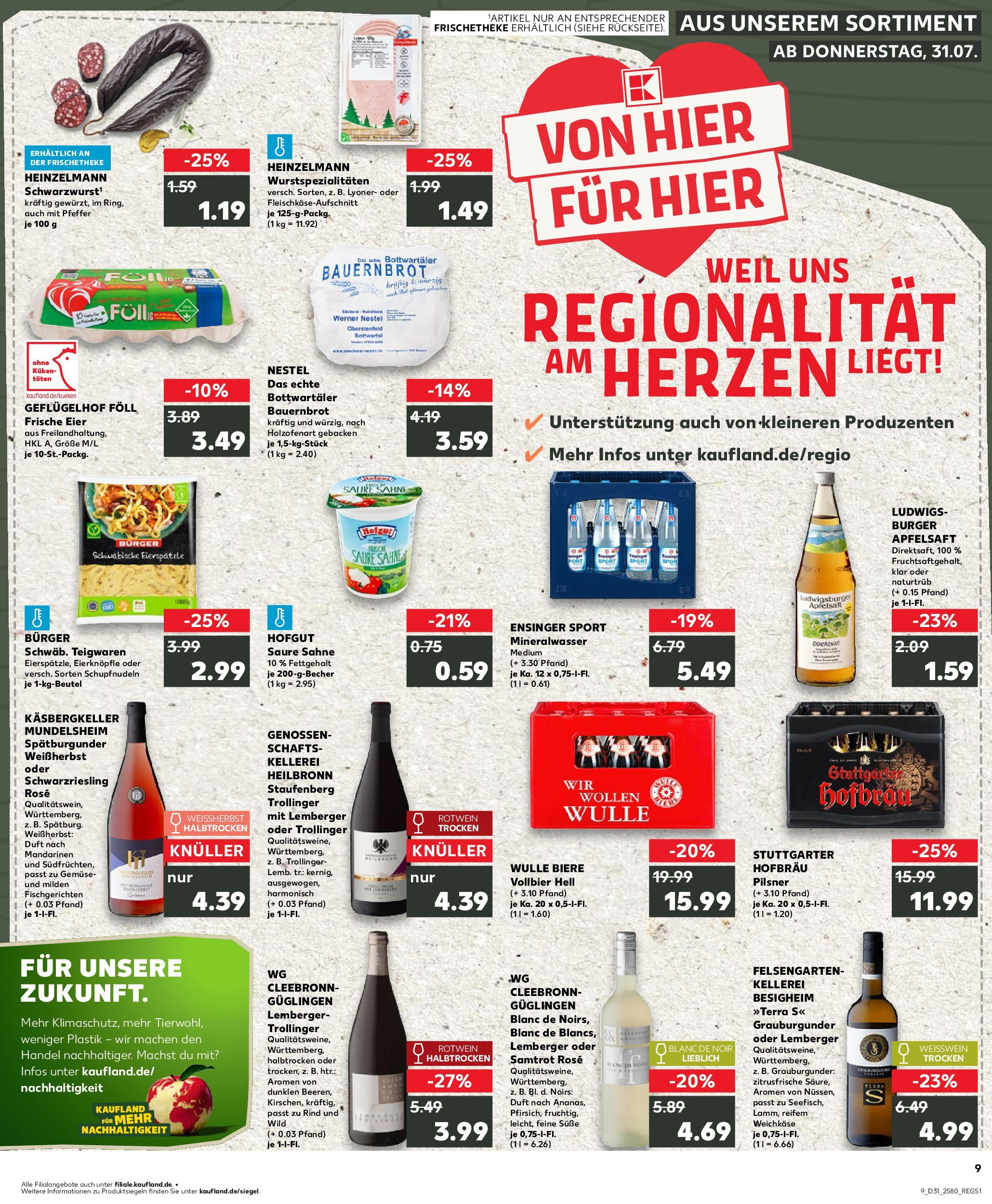 Prospekt Kaufland ab 31.07.2025 » Angebote und Werbung Online | Seite: 9 | Produkte: Mandarinen, Apple, Gemüse, Pasta Prospekt Kaufland ab 31.07.2025 » Angebote Online zum Blättern | Seite: 9 | Produkte: Mandarinen, Apple, Gemüse, Pasta