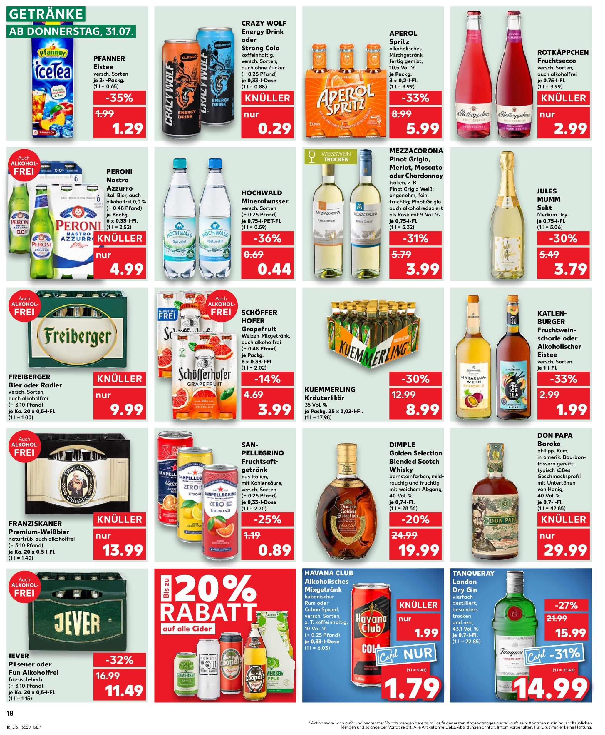 Prospekt Kaufland ab 31.07.2025 » Angebote und Werbung Online | Seite: 18 | Produkte: Weißwein, Fruchtsecco, Kuemmerling, Zucker Prospekt Kaufland ab 31.07.2025 » Angebote Online zum Blättern | Seite: 18 | Produkte: Weißwein, Fruchtsecco, Kuemmerling, Zucker