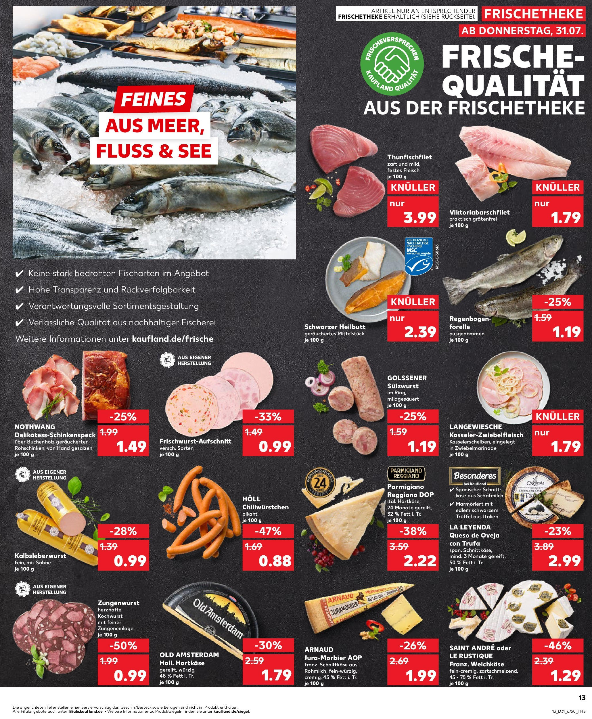 Prospekt Kaufland ab 31.07.2025 » Angebote und Werbung Online | Seite: 13 | Produkte: Käse, Chili, Sahne, Fleisch Prospekt Kaufland ab 31.07.2025 » Angebote Online zum Blättern | Seite: 13 | Produkte: Käse, Chili, Sahne, Fleisch