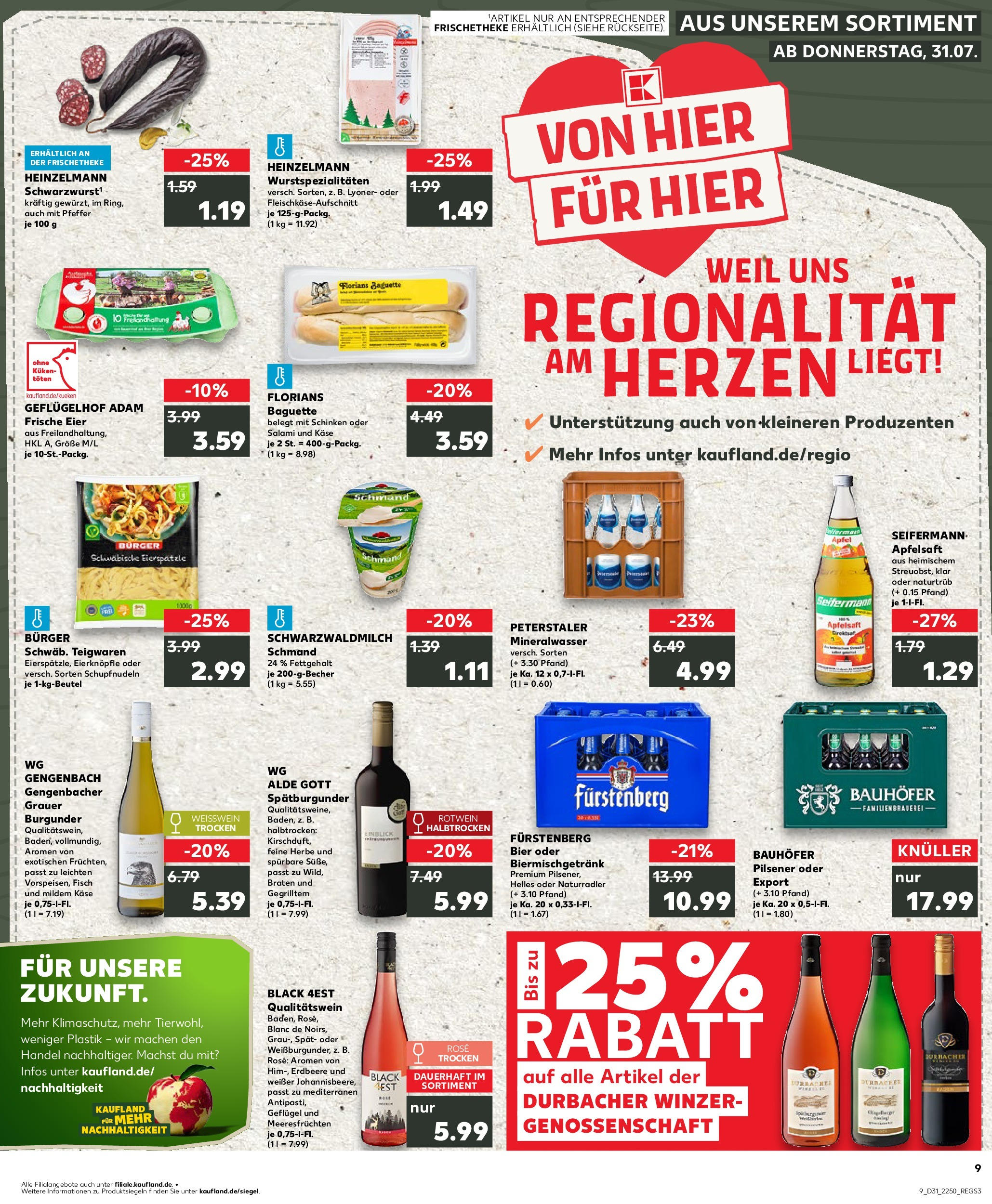 Prospekt Kaufland ab 31.07.2025 » Angebote und Werbung Online | Seite: 9 | Produkte: Burger, Mineralwasser, Apple, Fisch Prospekt Kaufland ab 31.07.2025 » Angebote Online zum Blättern | Seite: 9 | Produkte: Burger, Mineralwasser, Apple, Fisch