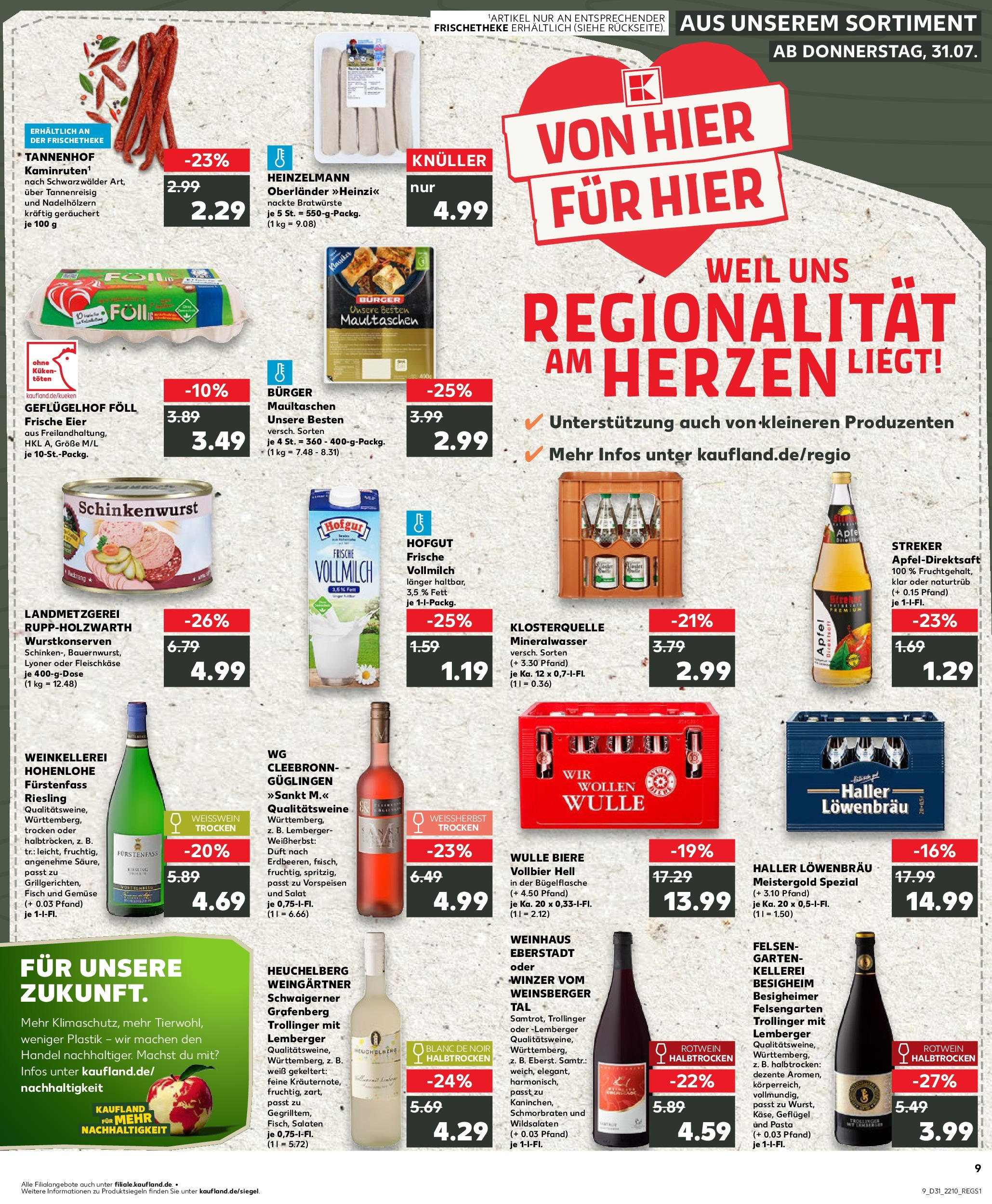 Prospekt Kaufland ab 31.07.2025 » Angebote und Werbung Online | Seite: 9 | Produkte: Eier, Rotwein, Äpfel, Apple Prospekt Kaufland ab 31.07.2025 » Angebote Online zum Blättern | Seite: 9 | Produkte: Eier, Rotwein, Äpfel, Apple
