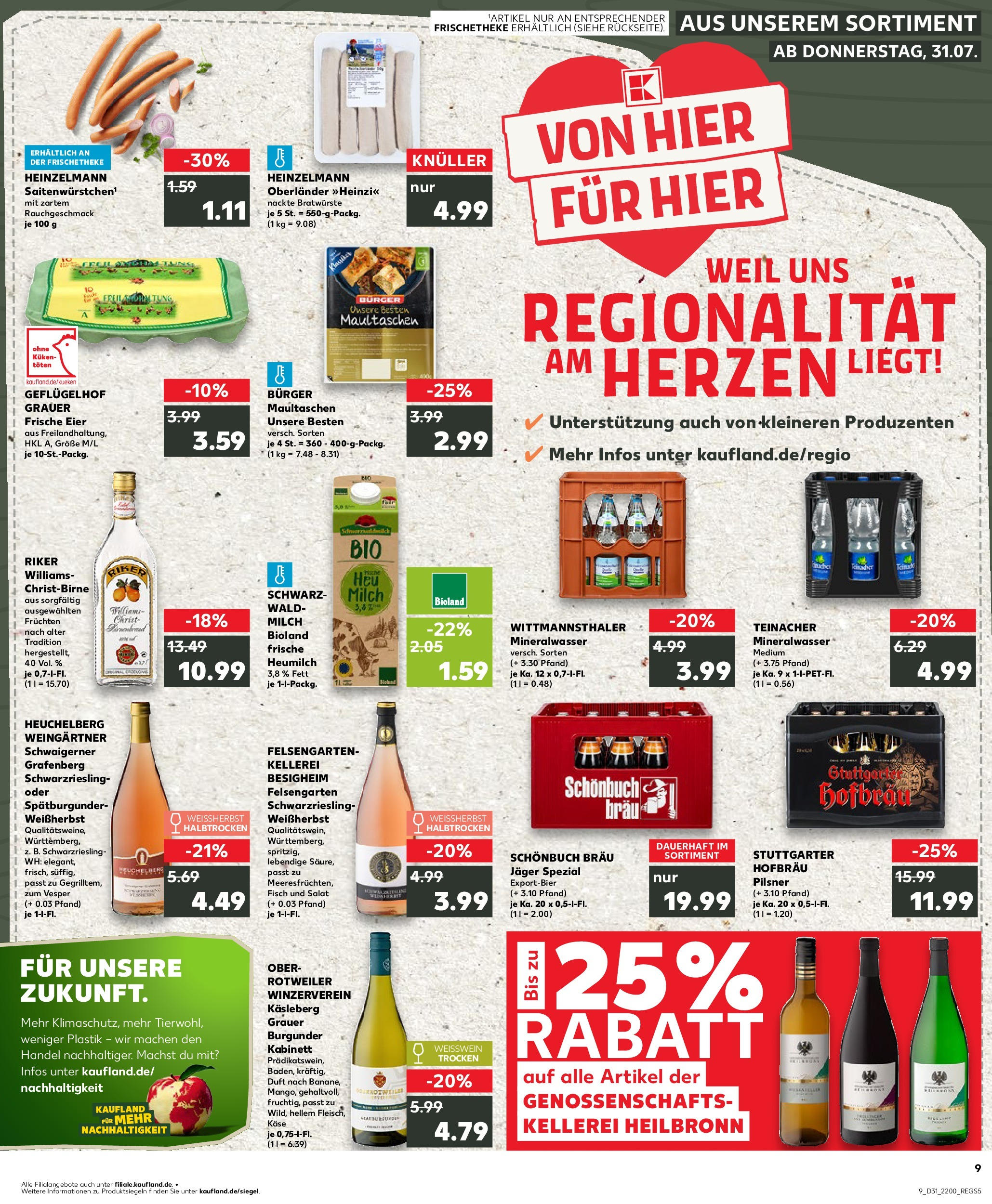 Prospekt Kaufland ab 31.07.2025 » Angebote und Werbung Online | Seite: 9 | Produkte: Eier, Burger, Pasta, Salat Prospekt Kaufland ab 31.07.2025 » Angebote Online zum Blättern | Seite: 9 | Produkte: Eier, Burger, Pasta, Salat
