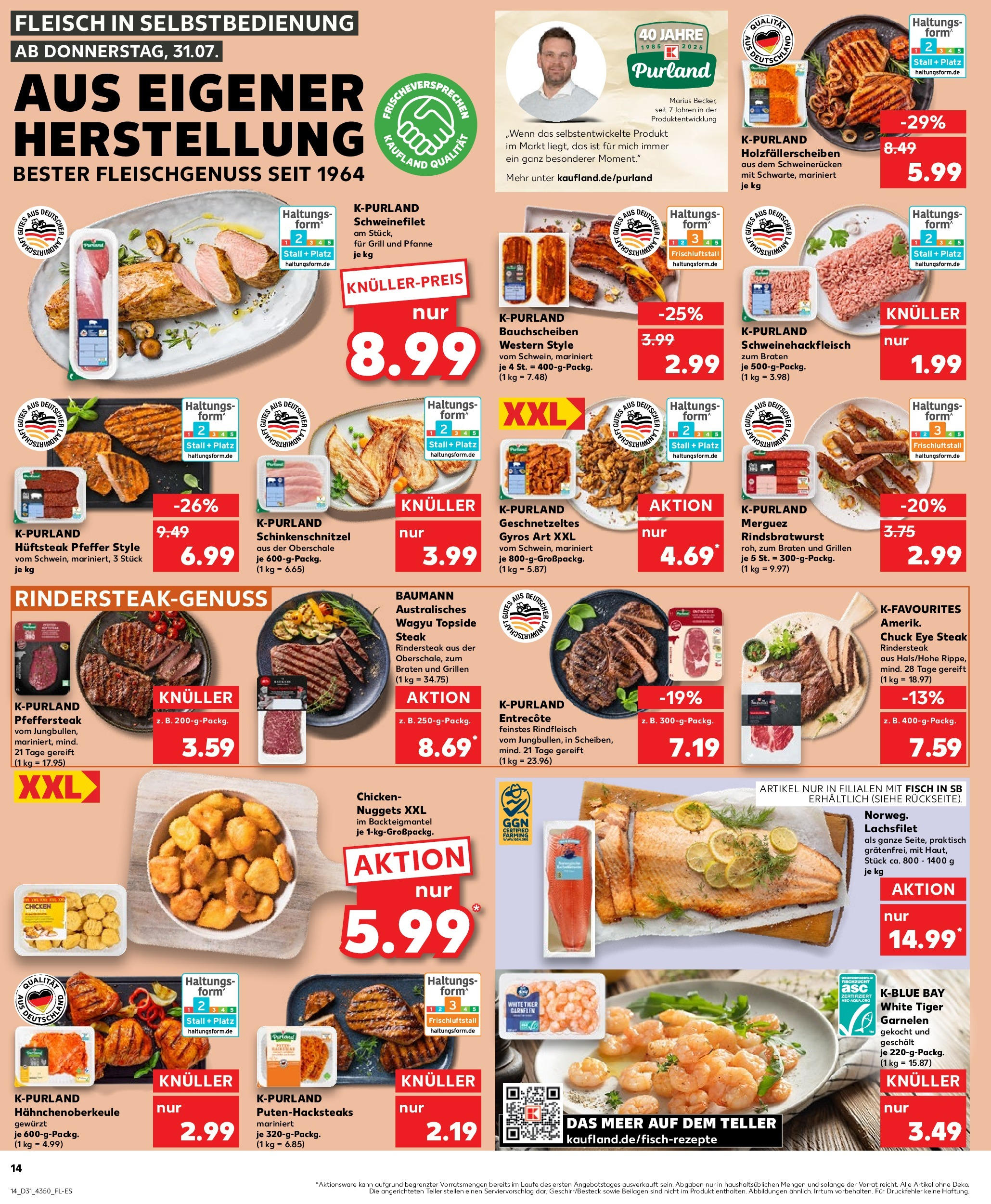 Prospekt Kaufland ab 31.07.2025 » Angebote und Werbung Online | Seite: 14 | Produkte: Grill, Schweinefilet, Gyros, Schweinerucken Prospekt Kaufland ab 31.07.2025 » Angebote Online zum Blättern | Seite: 14 | Produkte: Grill, Schweinefilet, Gyros, Schweinerucken