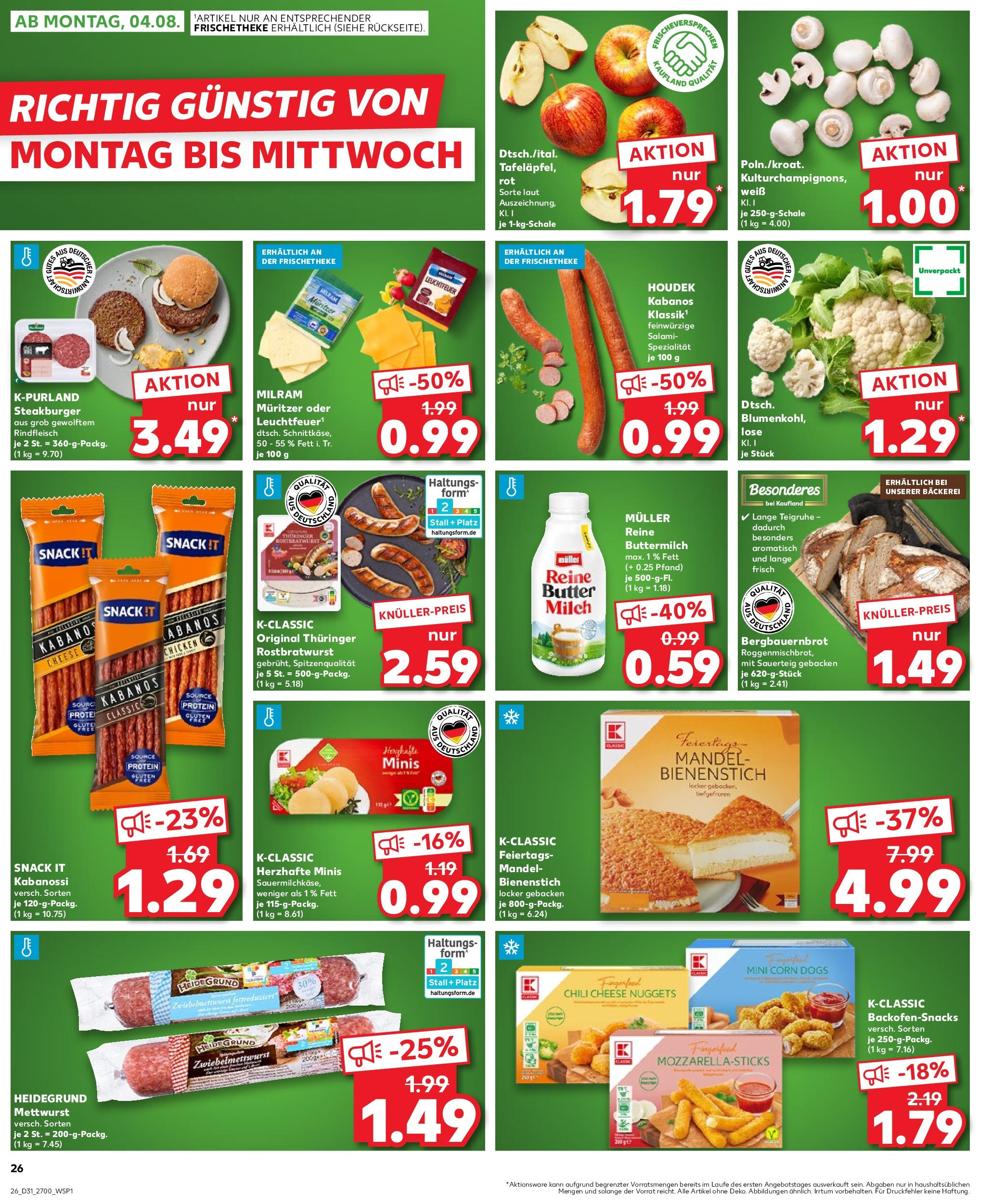 Prospekt Kaufland ab 31.07.2025 » Angebote und Werbung Online | Seite: 26 Prospekt Kaufland ab 31.07.2025 » Angebote Online zum Blättern | Seite: 26