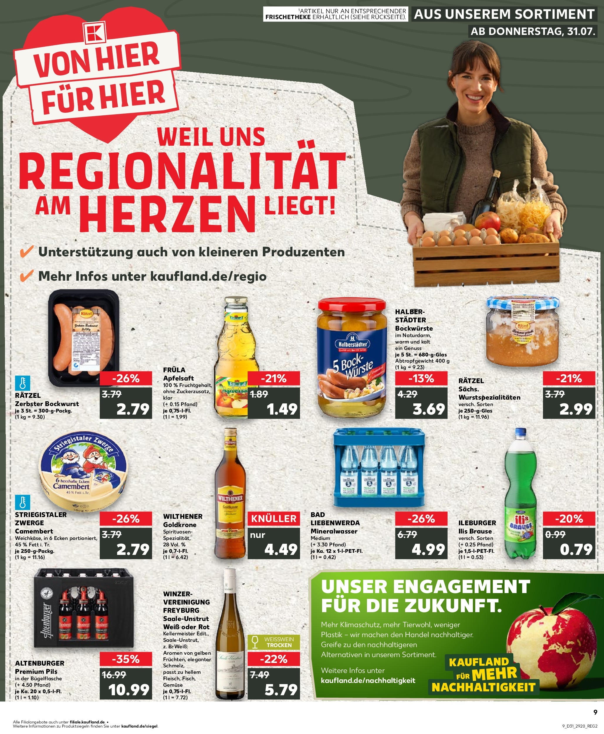 Prospekt Kaufland ab 31.07.2025 » Angebote und Werbung Online | Seite: 9 Prospekt Kaufland ab 31.07.2025 » Angebote Online zum Blättern | Seite: 9