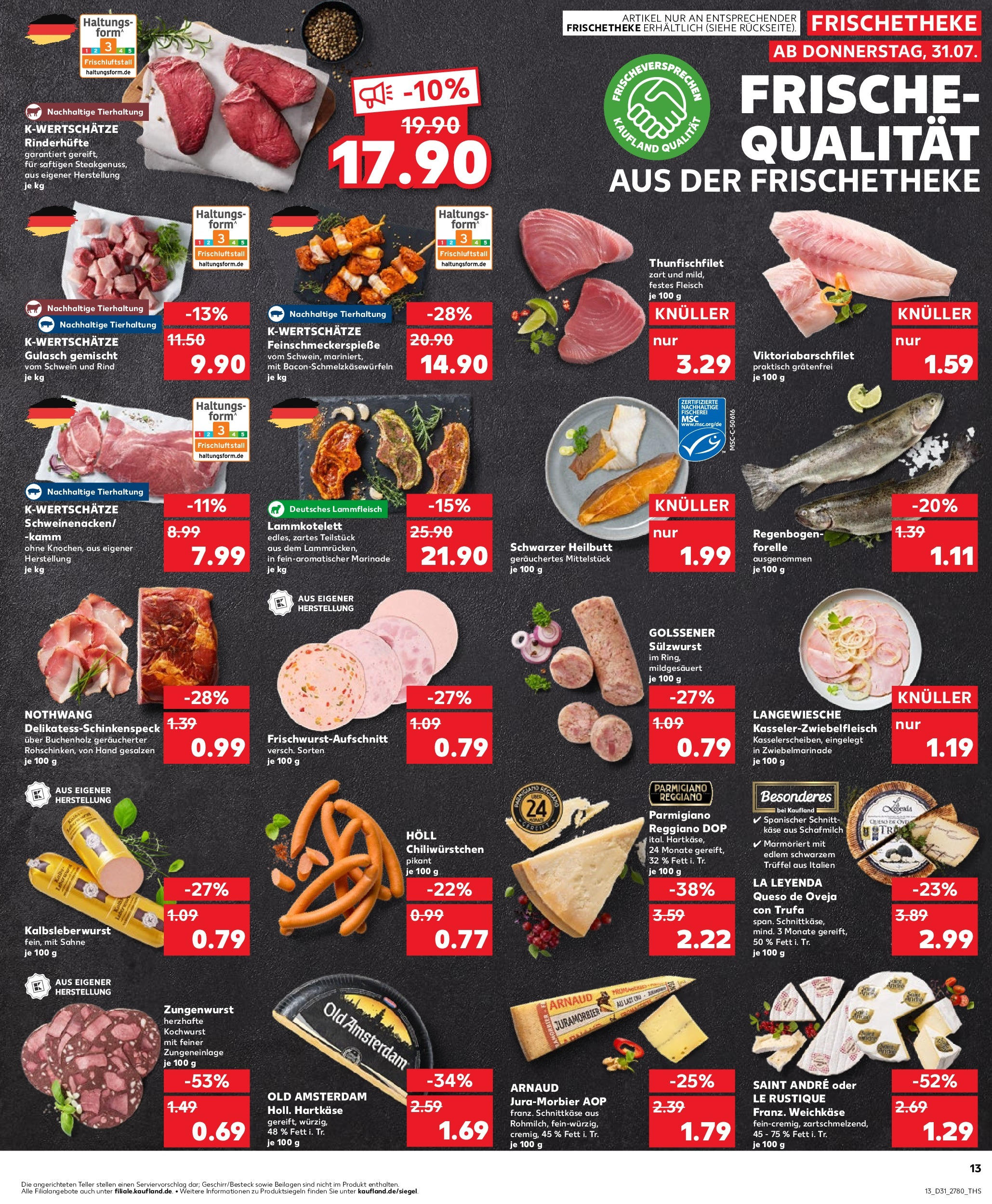 Prospekt Kaufland ab 31.07.2025 » Angebote Online zum Blättern | Seite: 13