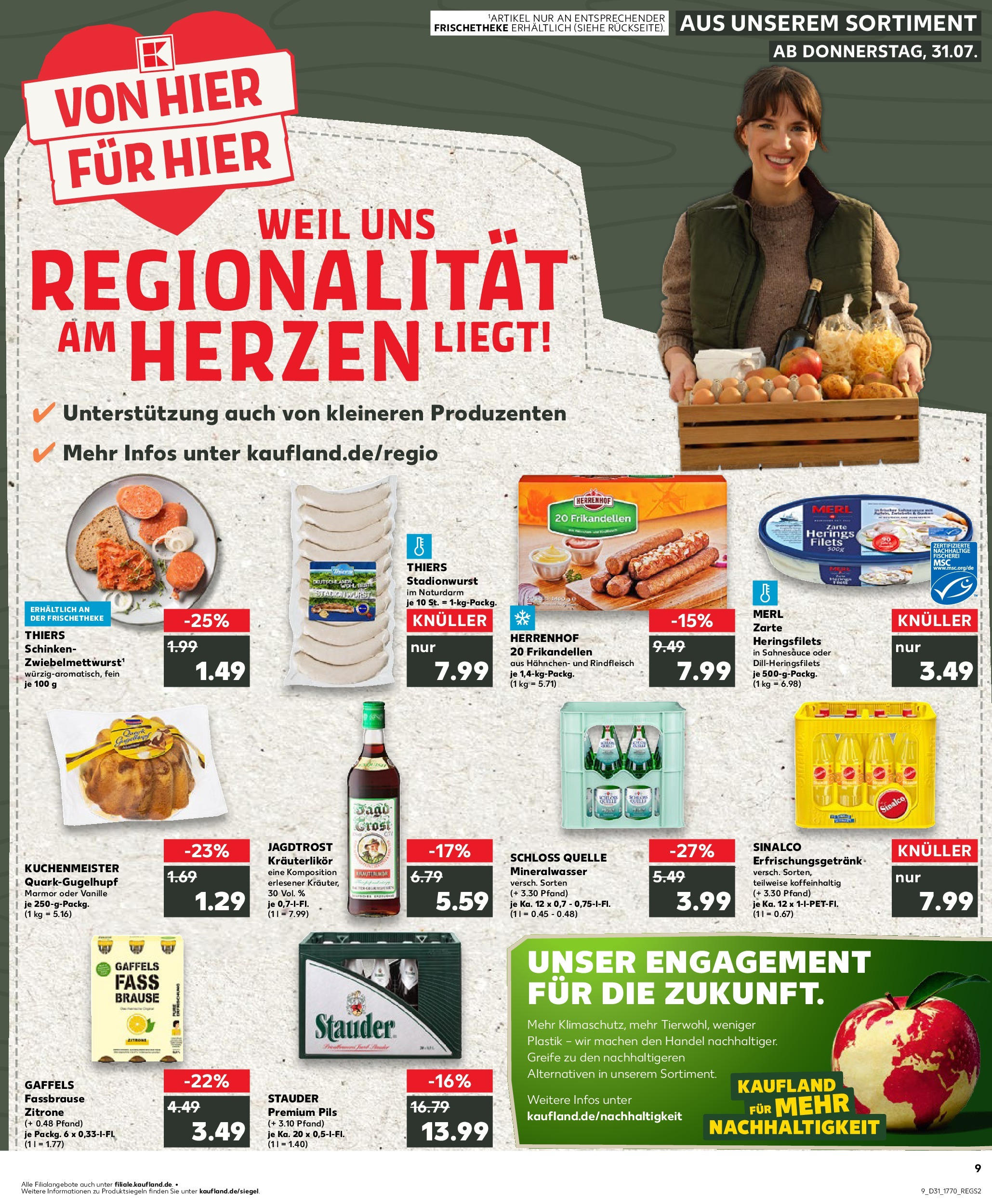 Prospekt Kaufland ab 31.07.2025 » Angebote und Werbung Online | Seite: 9 | Produkte: Mineralwasser, Zitrone, Schinken, Rindfleisch Prospekt Kaufland ab 31.07.2025 » Angebote Online zum Blättern | Seite: 9 | Produkte: Mineralwasser, Zitrone, Schinken, Rindfleisch