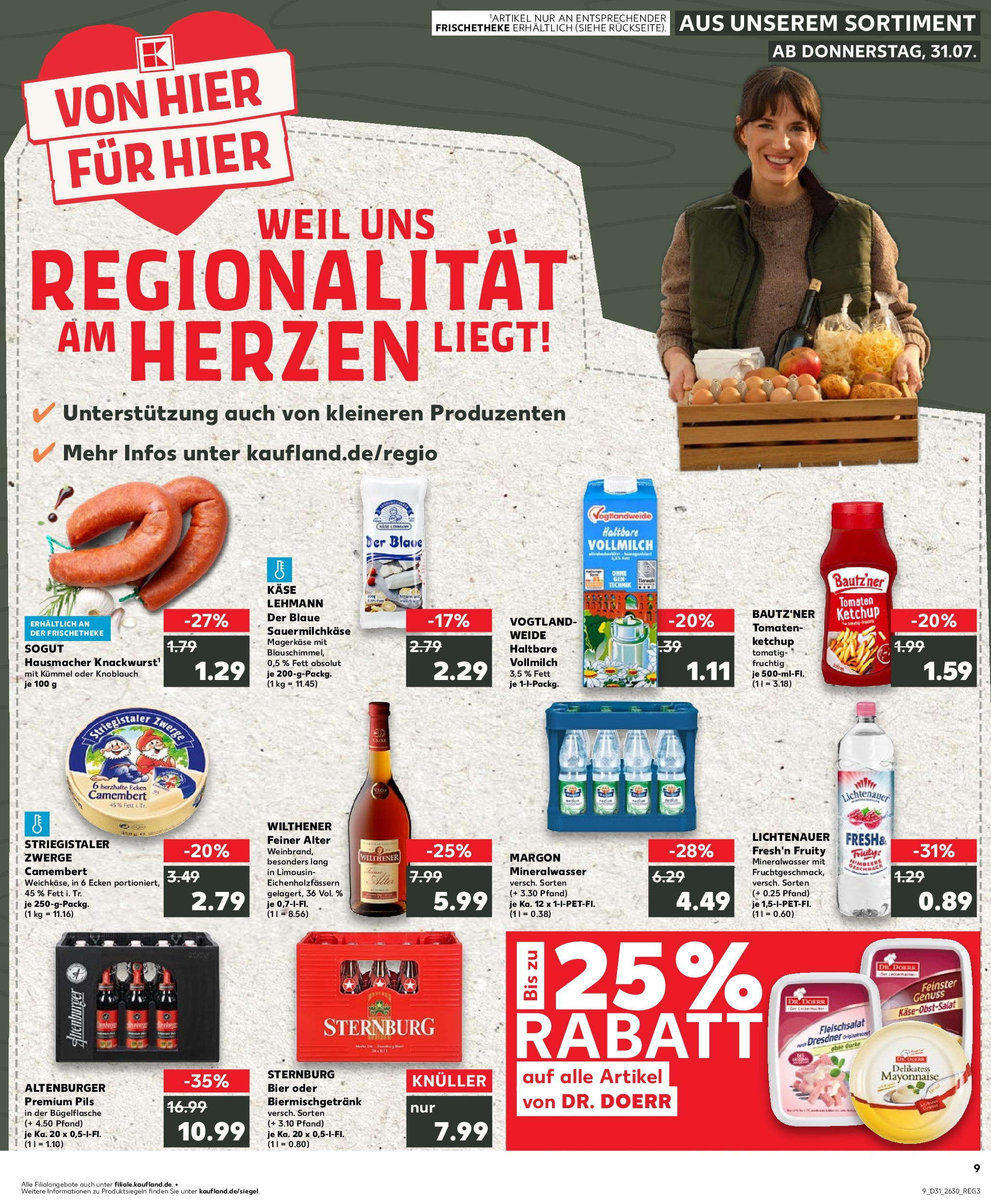 Prospekt Kaufland ab 31.07.2025 » Angebote und Werbung Online | Seite: 9 | Produkte: Bier, Mayonnaise, Knoblauch, Ketchup Prospekt Kaufland ab 31.07.2025 » Angebote Online zum Blättern | Seite: 9 | Produkte: Bier, Mayonnaise, Knoblauch, Ketchup