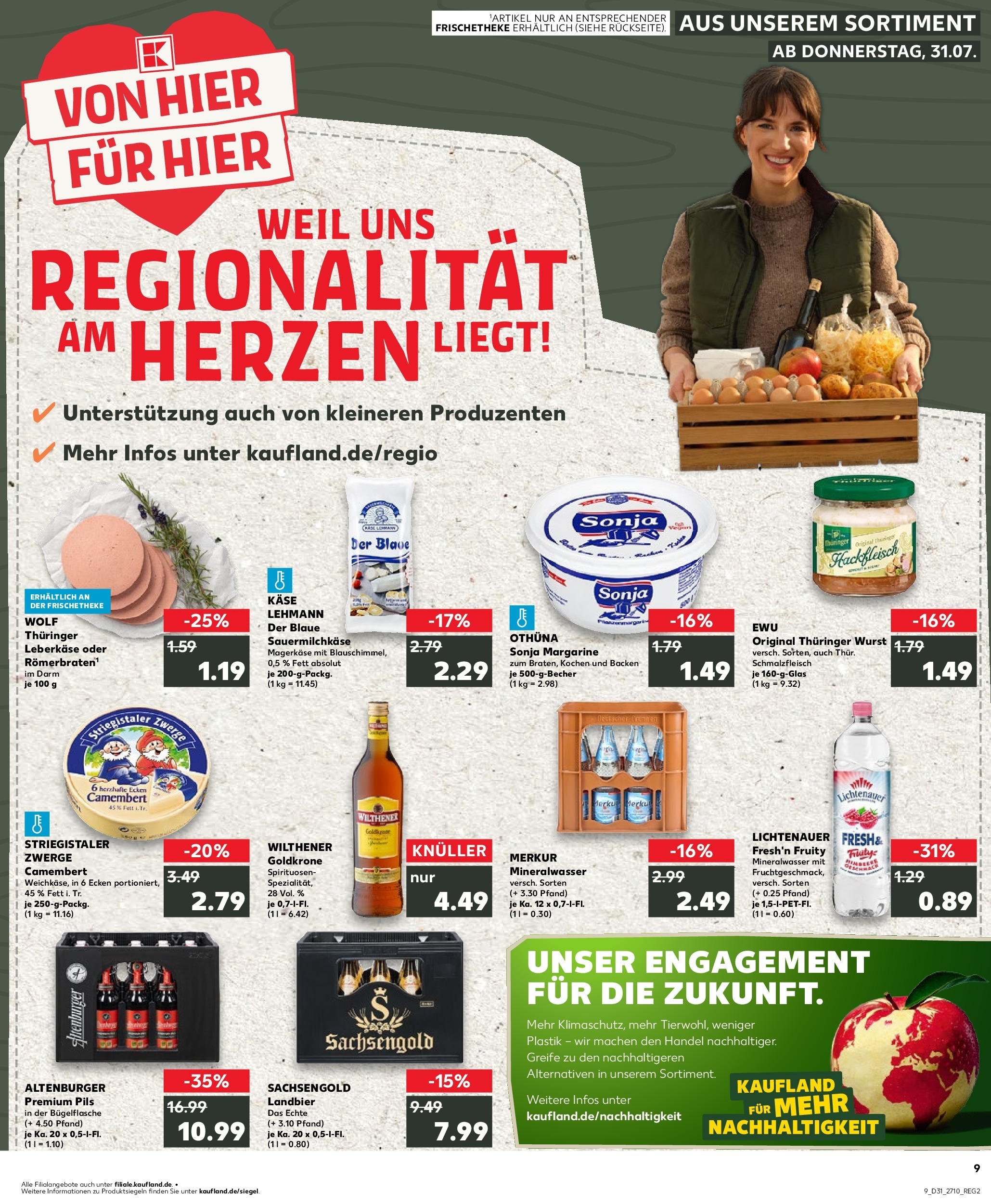 Prospekt Kaufland ab 31.07.2025 » Angebote und Werbung Online | Seite: 9 | Produkte: Wilthener, Käse, Pils, Leberkase Prospekt Kaufland ab 31.07.2025 » Angebote Online zum Blättern | Seite: 9 | Produkte: Wilthener, Käse, Pils, Leberkase