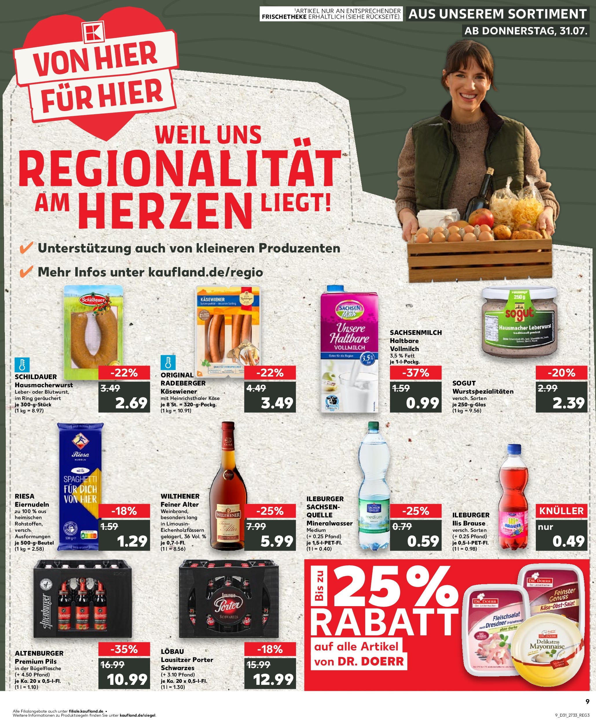 Prospekt Kaufland ab 31.07.2025 » Angebote und Werbung Online | Seite: 9 Prospekt Kaufland ab 31.07.2025 » Angebote Online zum Blättern | Seite: 9