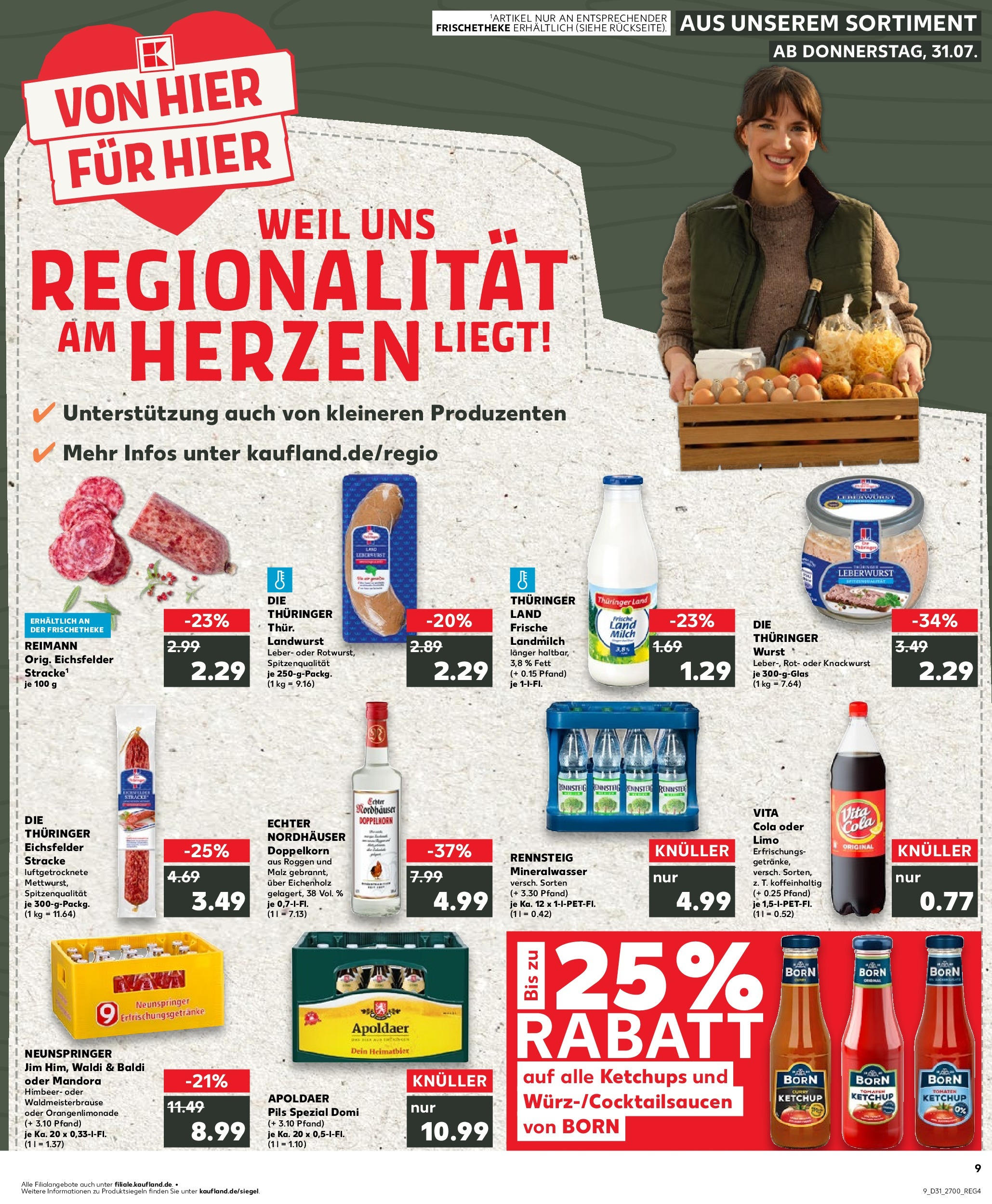 Prospekt Kaufland ab 31.07.2025 » Angebote und Werbung Online | Seite: 9 Prospekt Kaufland ab 31.07.2025 » Angebote Online zum Blättern | Seite: 9