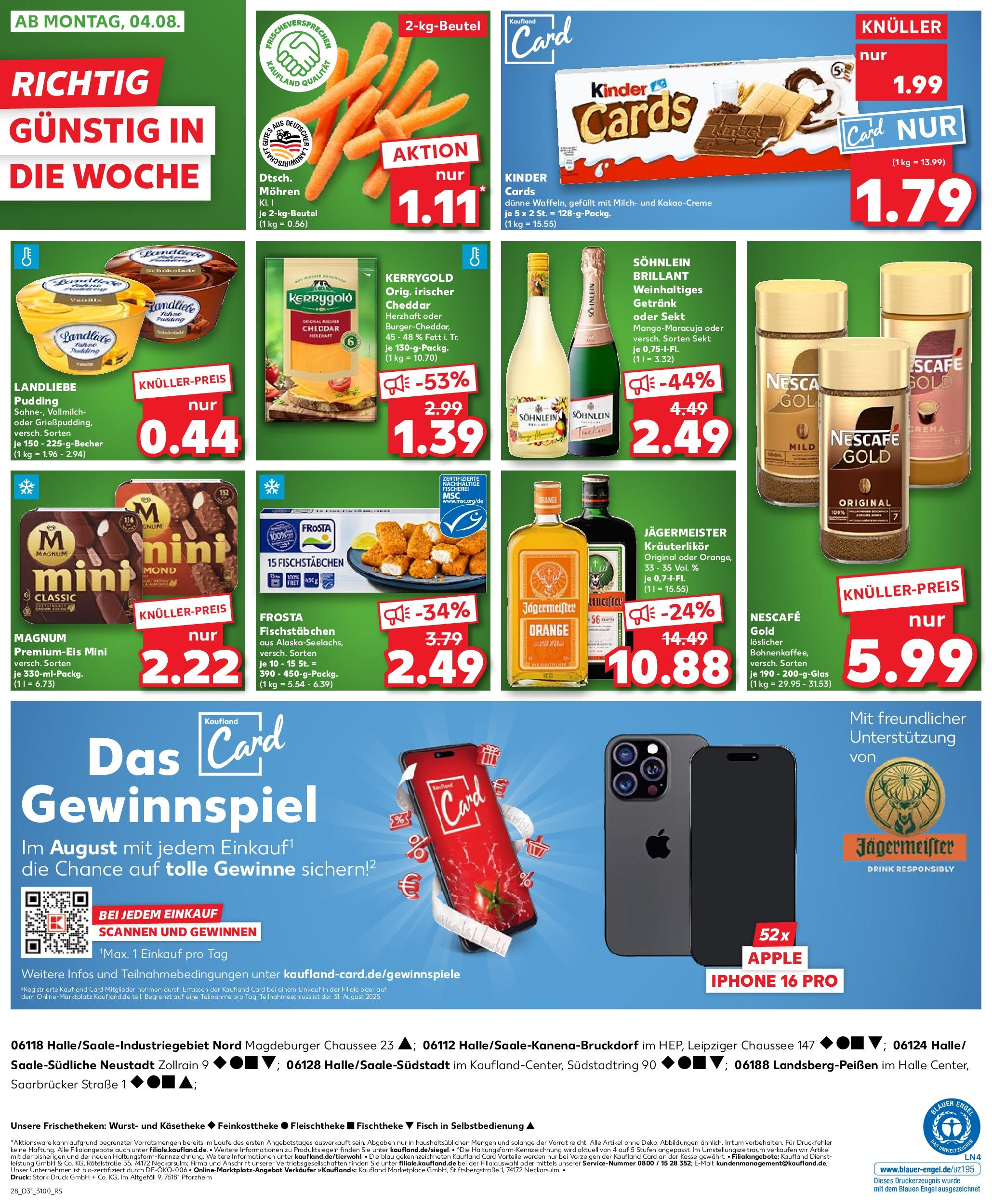 Prospekt Kaufland ab 31.07.2025 » Angebote und Werbung Online | Seite: 28 | Produkte: Milch, Iphone, Fisch, Wurst Prospekt Kaufland ab 31.07.2025 » Angebote Online zum Blättern | Seite: 28 | Produkte: Milch, Iphone, Fisch, Wurst