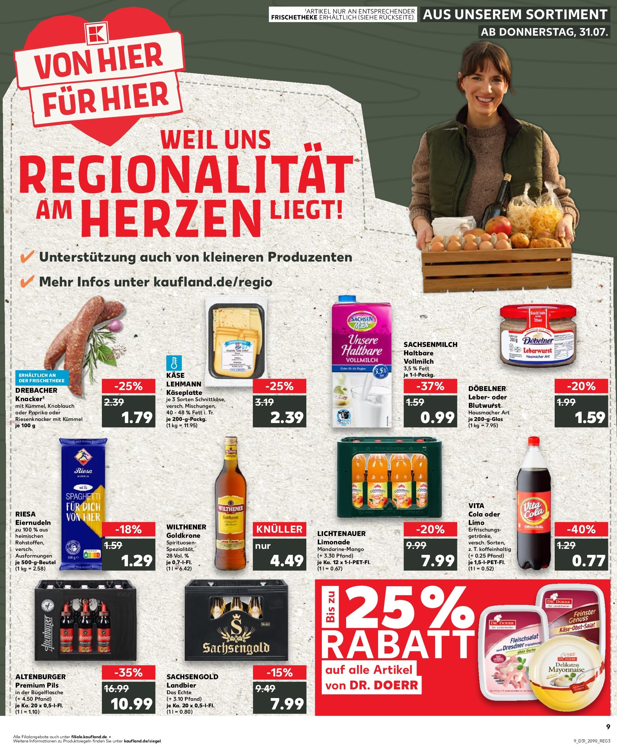 Prospekt Kaufland ab 31.07.2025 » Angebote und Werbung Online | Seite: 9 | Produkte: Cola, Knoblauch, Vita cola, Pasta Prospekt Kaufland ab 31.07.2025 » Angebote Online zum Blättern | Seite: 9 | Produkte: Cola, Knoblauch, Vita cola, Pasta
