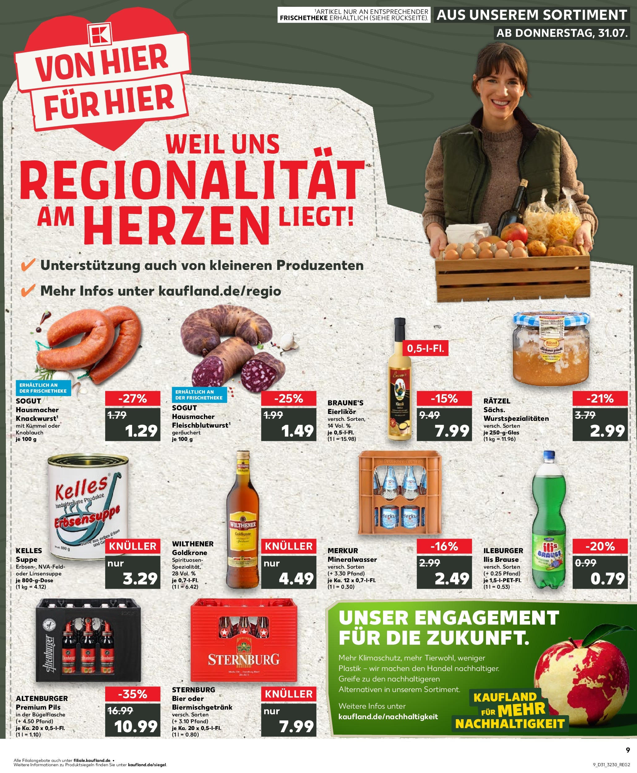Prospekt Kaufland ab 31.07.2025 » Angebote und Werbung Online | Seite: 9 Prospekt Kaufland ab 31.07.2025 » Angebote Online zum Blättern | Seite: 9