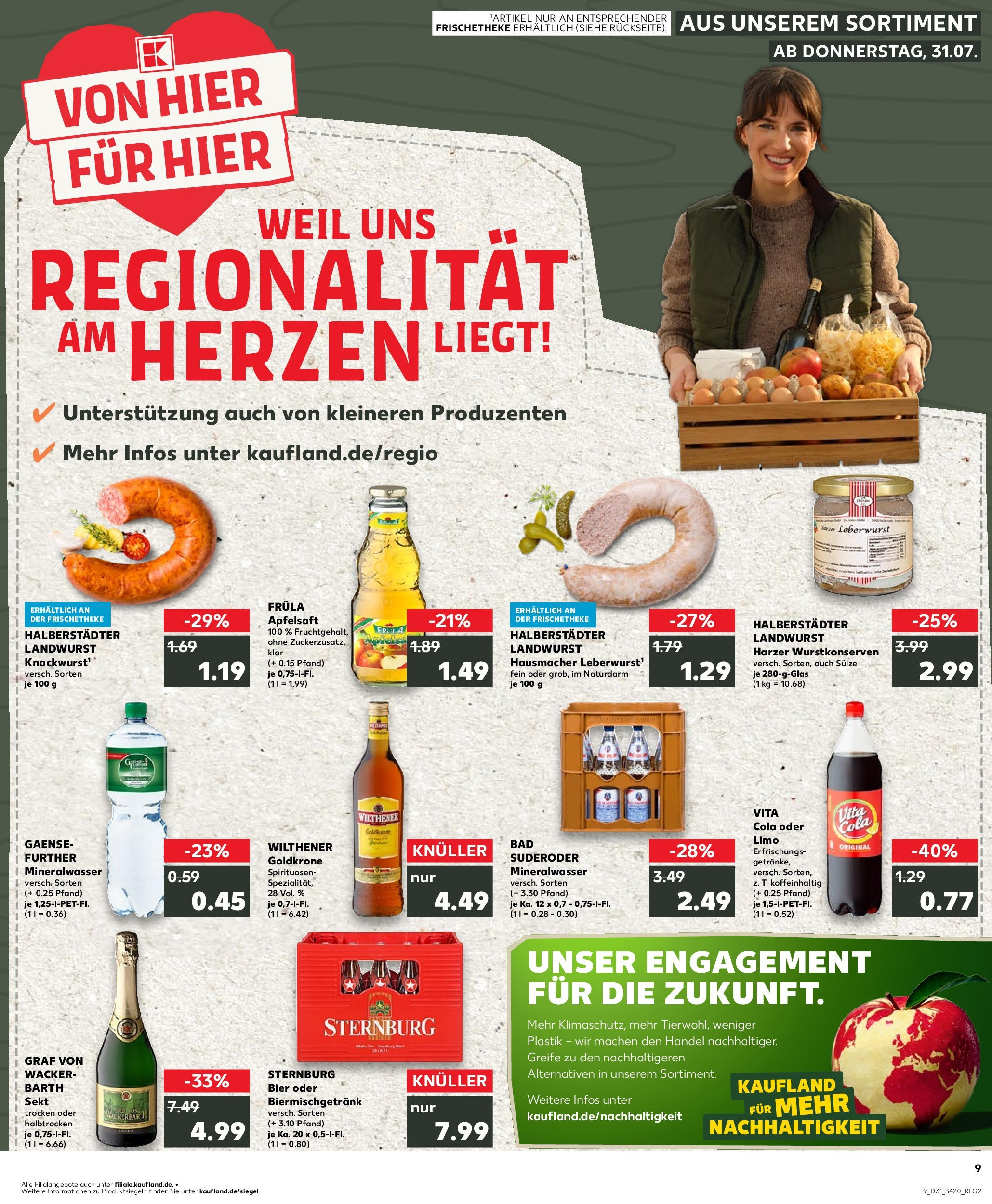 Prospekt Kaufland ab 31.07.2025 » Angebote und Werbung Online | Seite: 9 | Produkte: Cola, Wilthener, Sekt, Apple Prospekt Kaufland ab 31.07.2025 » Angebote Online zum Blättern | Seite: 9 | Produkte: Cola, Wilthener, Sekt, Apple